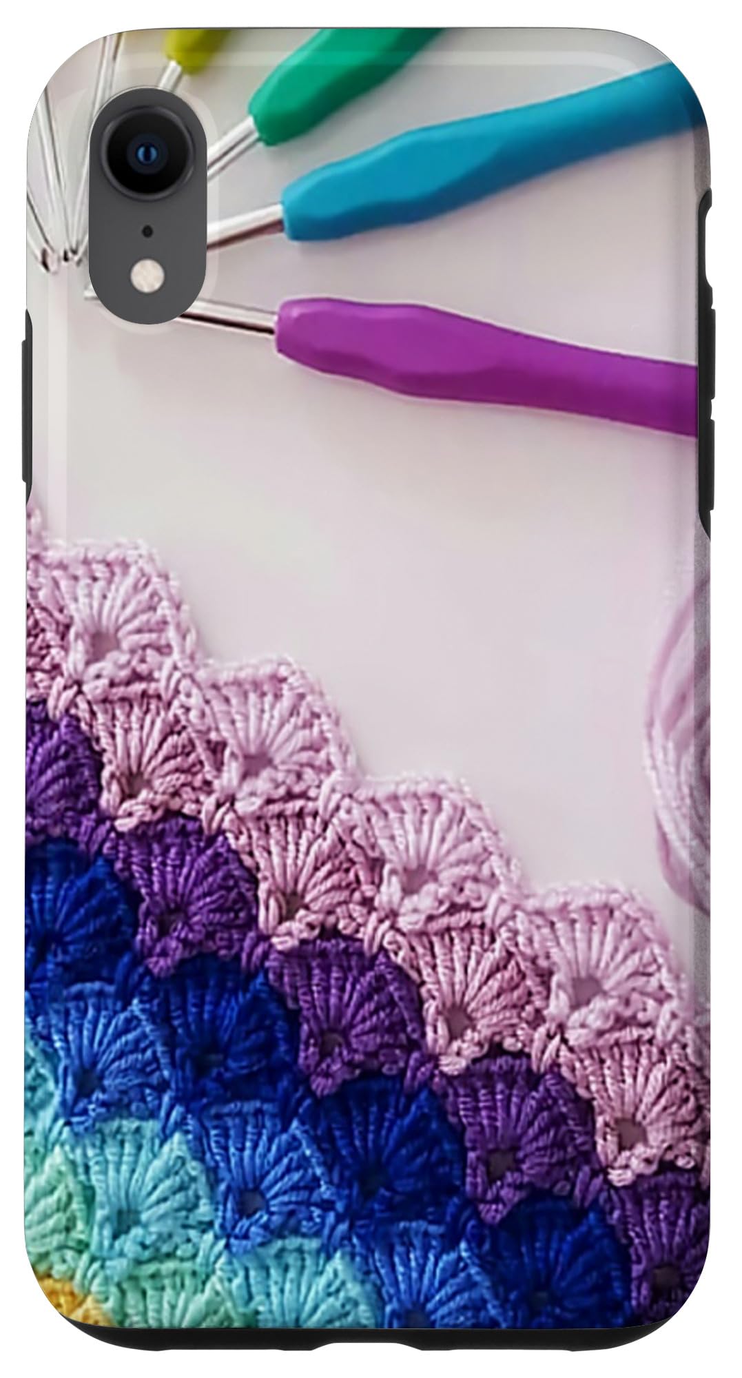 iPhone XR Crochet & Knitting Yarn PC Case - Colorful Protective Cover for Crocheting Lovers | Perfect for Crafting, DIY Projects & Everyday Use