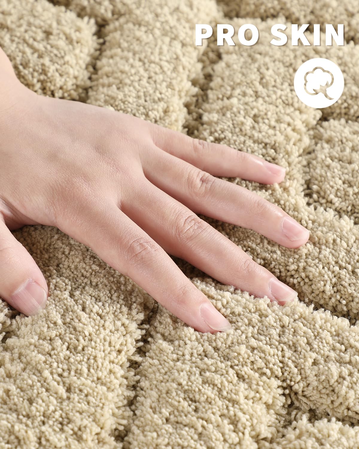 Yimobra Extra Soft Fluffy Absorbent Microfiber Bathroom Rugs - Non-Slip Plush Shaggy Shower Mat for Bathroom Floor, Bathtub & Laundry - Machine Washable 24