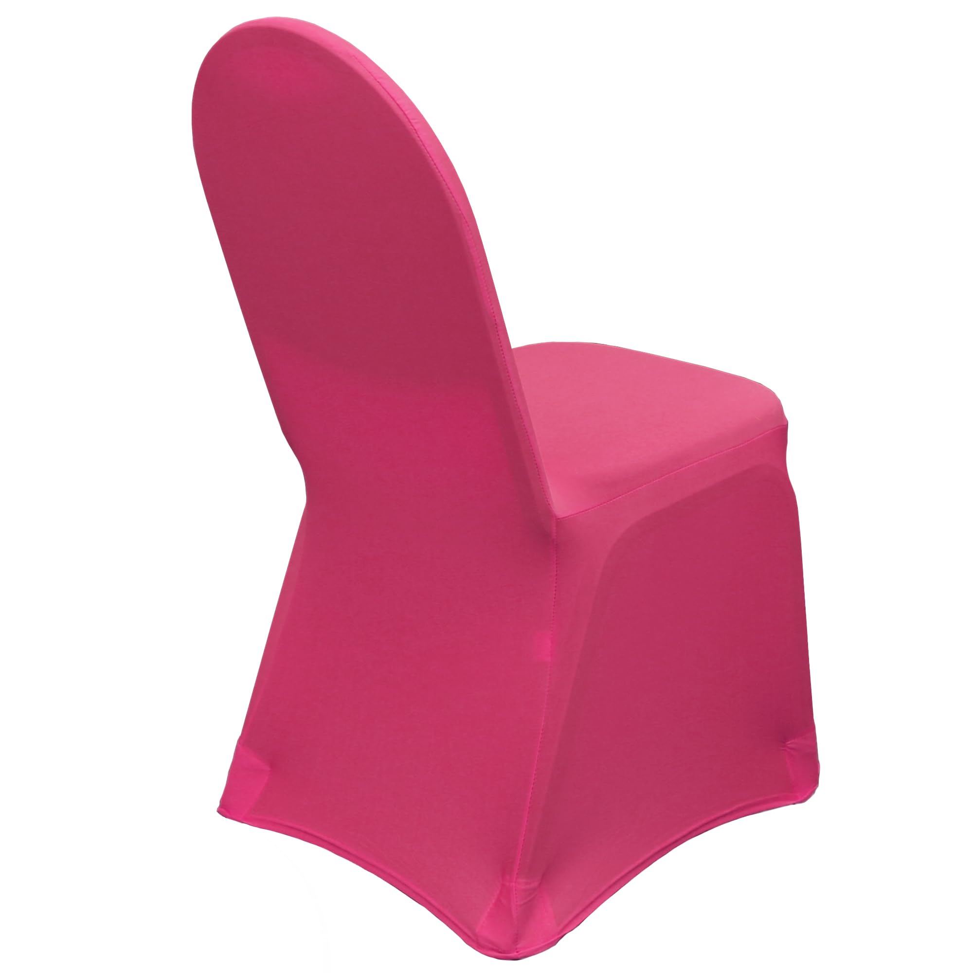 100-Pack Premium Stretch Spandex Banquet Chair Covers - Fuchsia Wedding Chair Slipcovers - High-Quality Elastic Chair Covers for Weddings, Parties, and Events - Perfect for Banquet Halls, Restaurants, and Home Decor