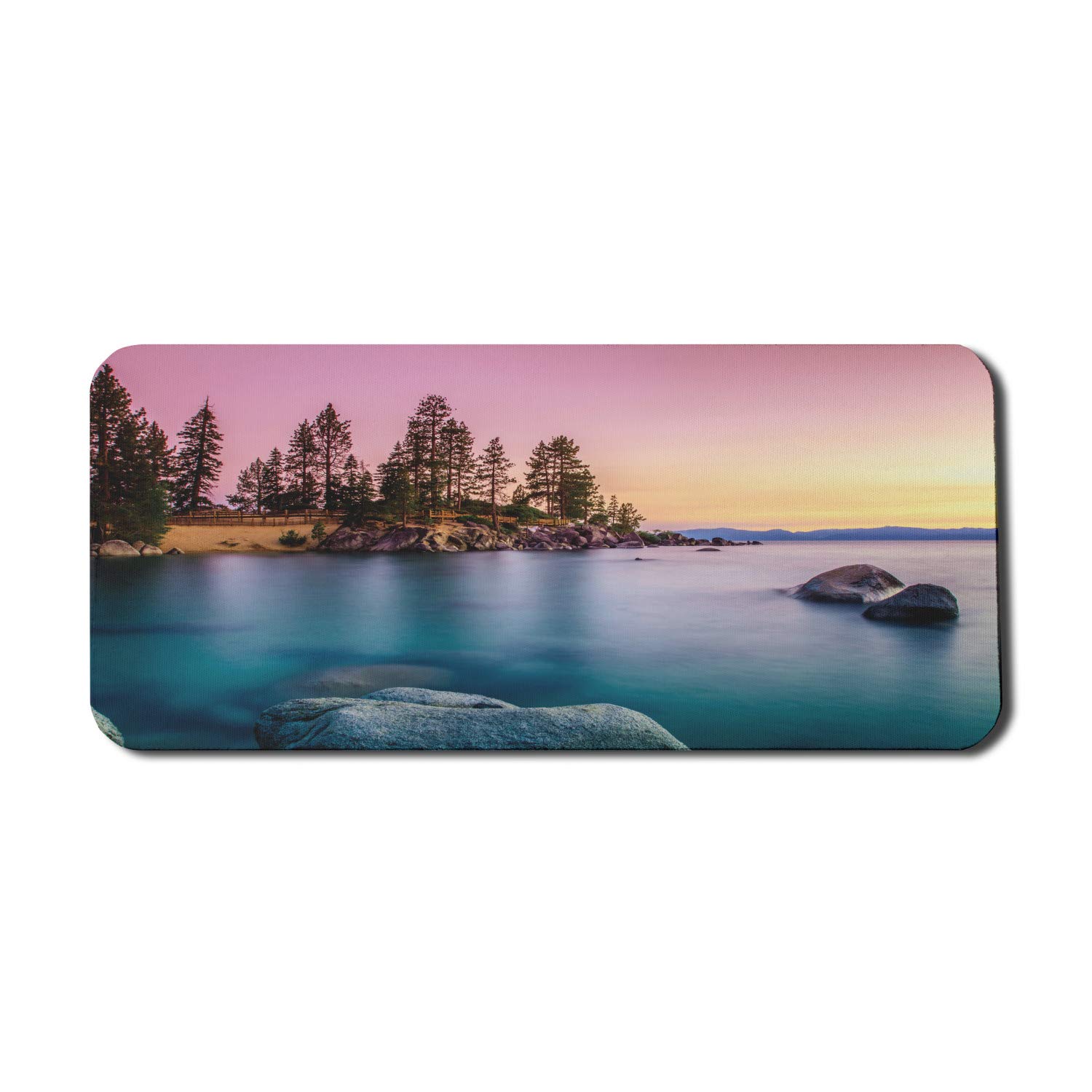 Ambesonne Lake Nature Inspired Mouse Pad - Non-Slip Rubber Gaming Mousepad (35