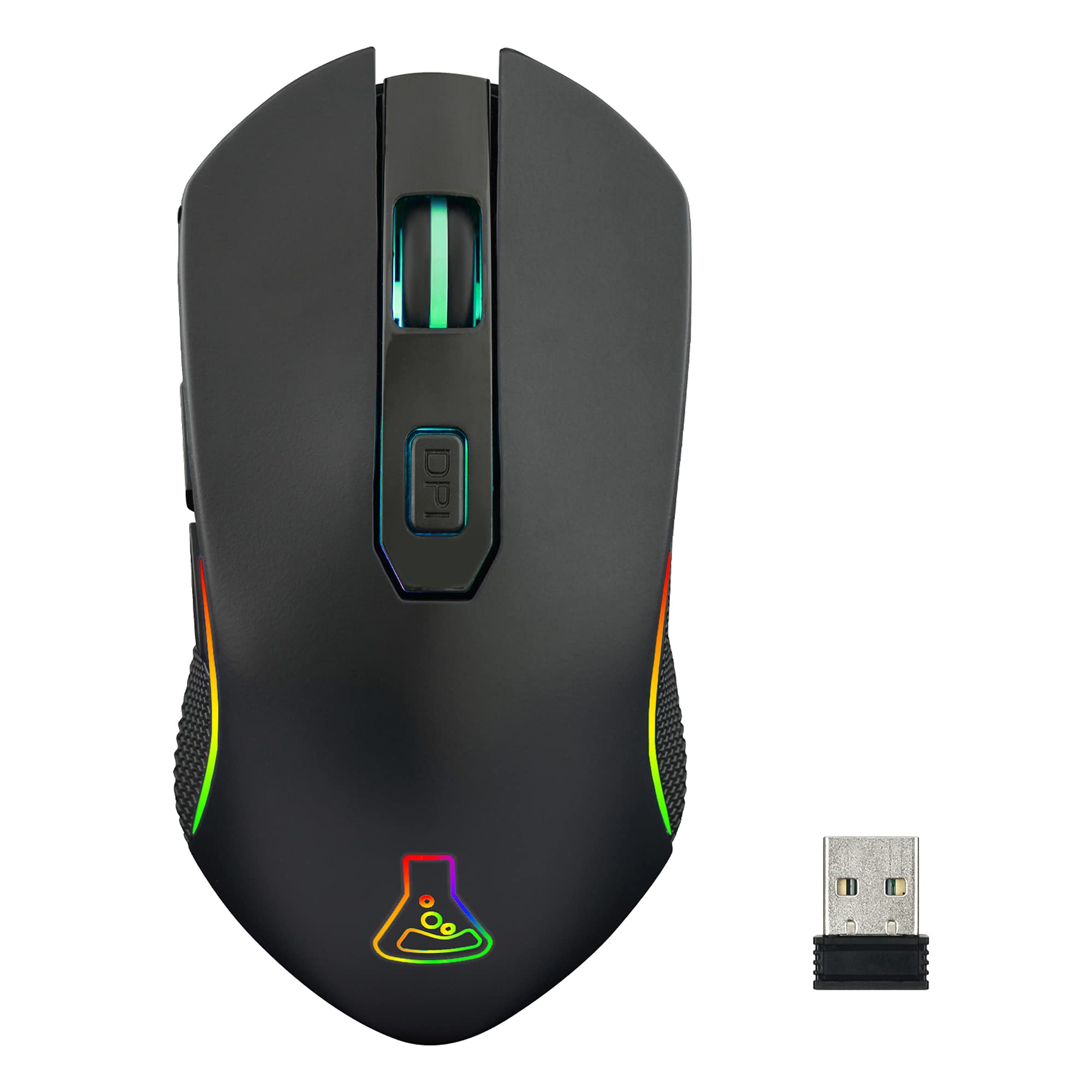 G-LAB Kult Xenon Rechargeable Wireless Gaming Mouse - High Performance 5000 DPI, RGB LED, 6 Buttons, Lightweight & Fast - PC, PS5, Xbox One - Perfect for FPS, MOBA & Esports Gaming