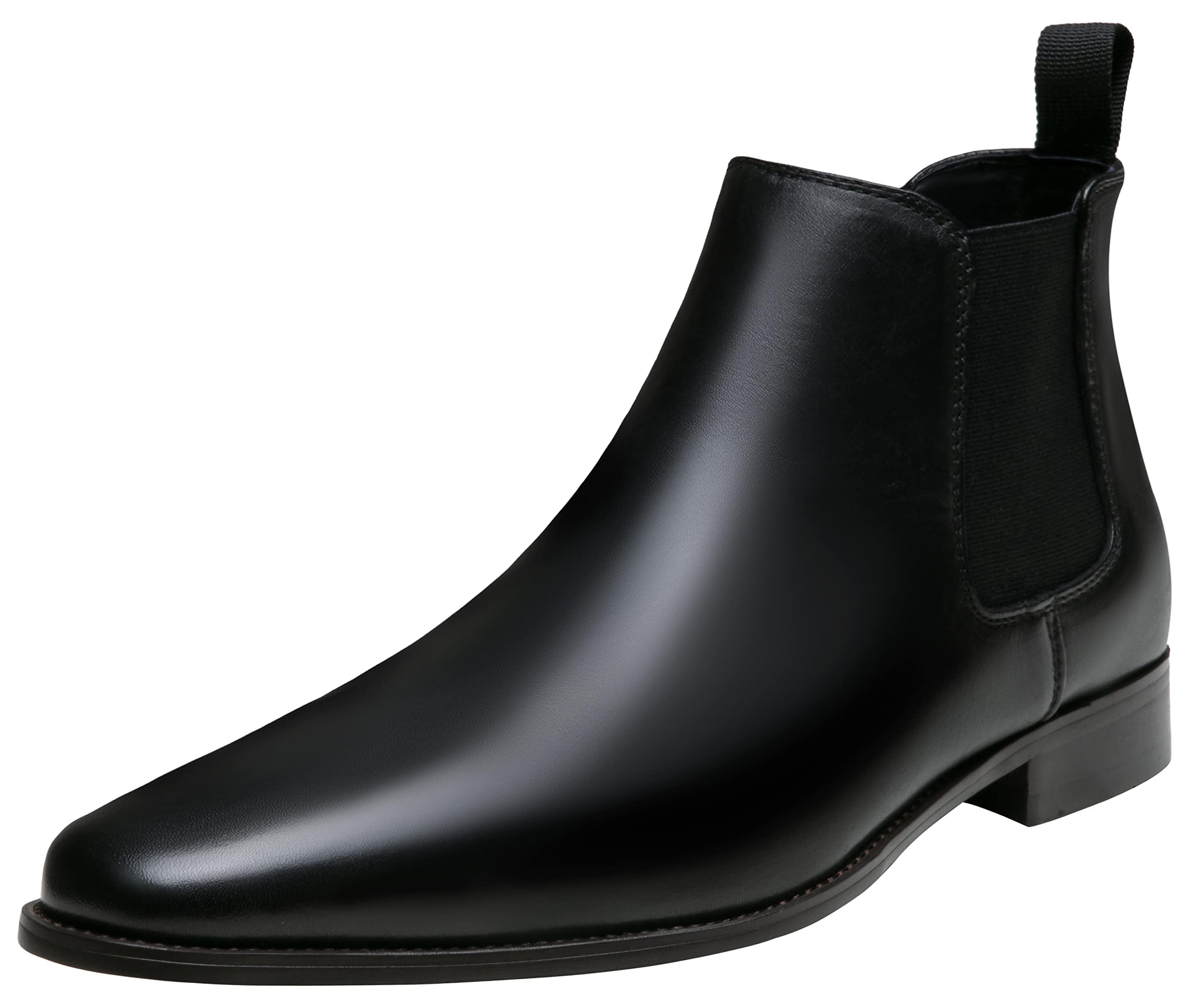 Jousen Men's Chelsea Boots - Polished Leather Dress Boots, Stylish Classic Retro Slip-On Boots for Men | Perfect for Office, Casual Wear & Night Out