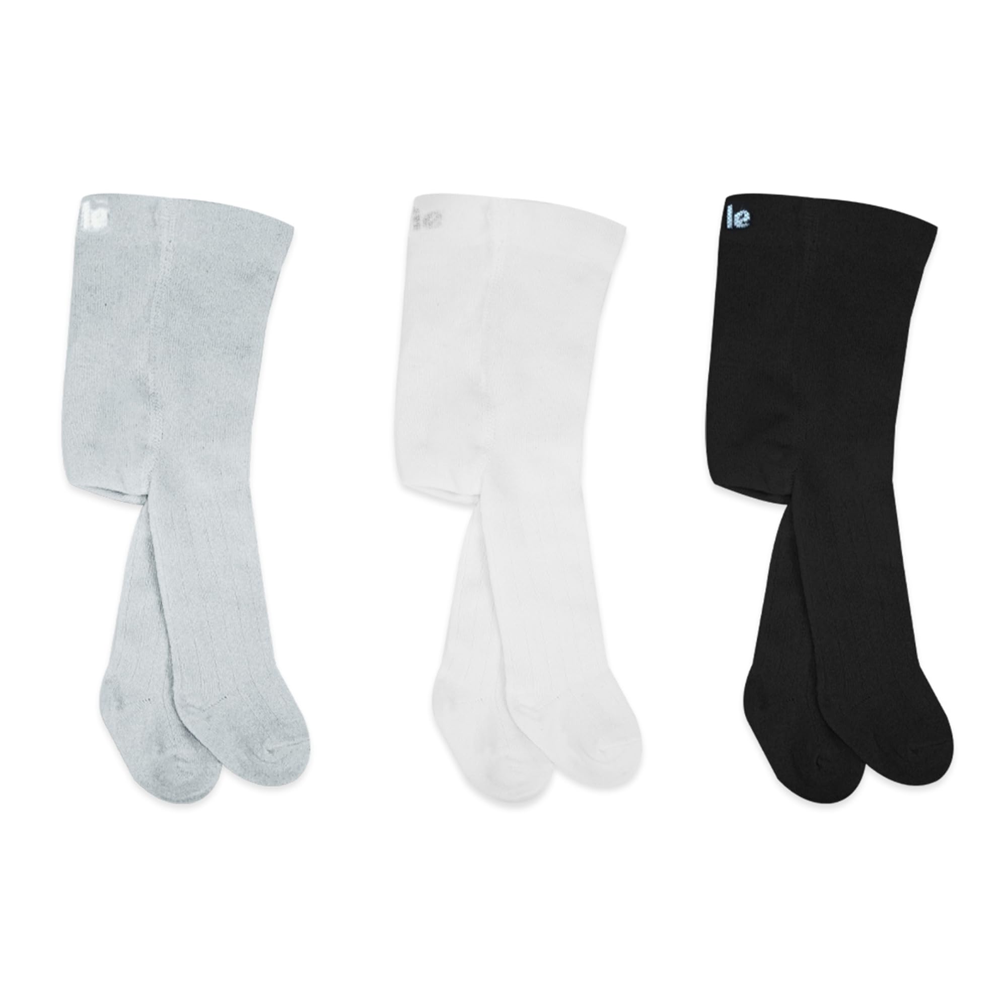 Bistyle Baby Girls Tights - 3 Pack Thick Warm Leggings | Soft Organic Cotton Stockings & Pantyhose for Newborn, Infant & Toddler | Perfect for Winter, Playtime & Daycare Outfits