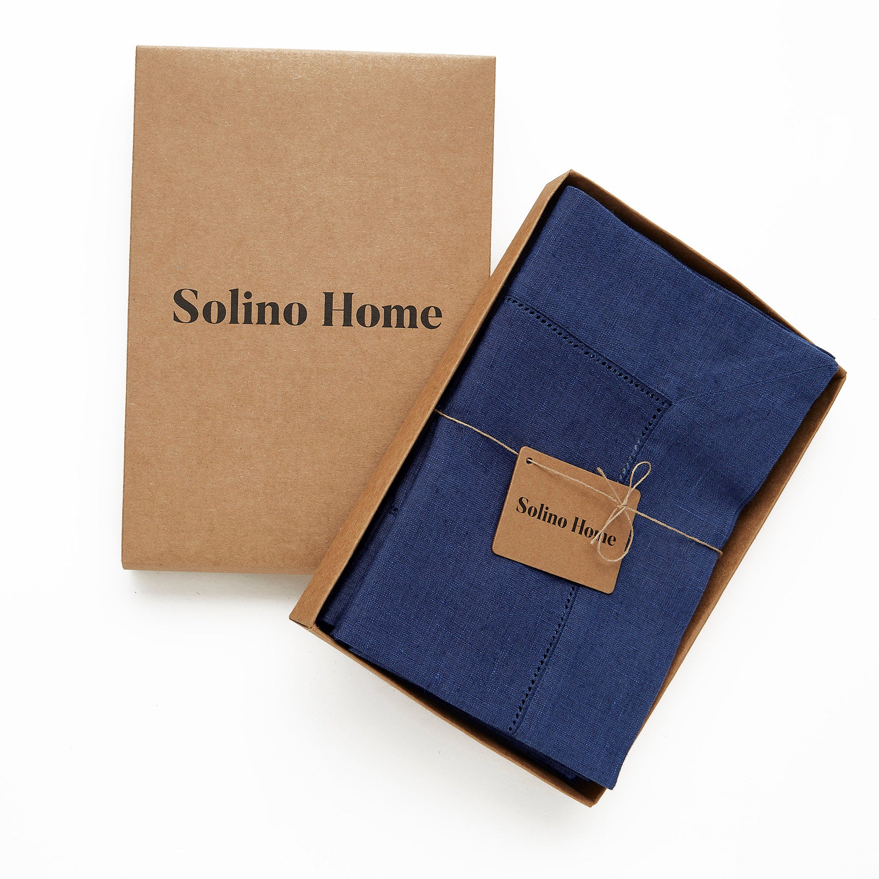 Premium Heavyweight Hemstitch Linen Napkins - Set of 4 - Elegant Dinner Party & Formal Dining Table Decor