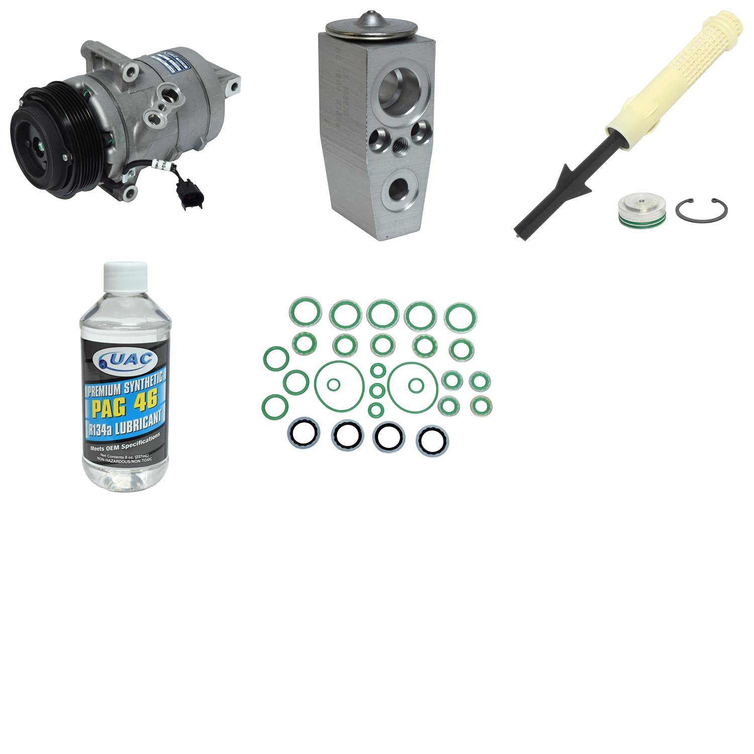 High-Quality HVAC A/C Compressor Replacement Kit - Compatible with Multiple Car Models - Perfect for DIY Auto Repair and AC System Maintenance