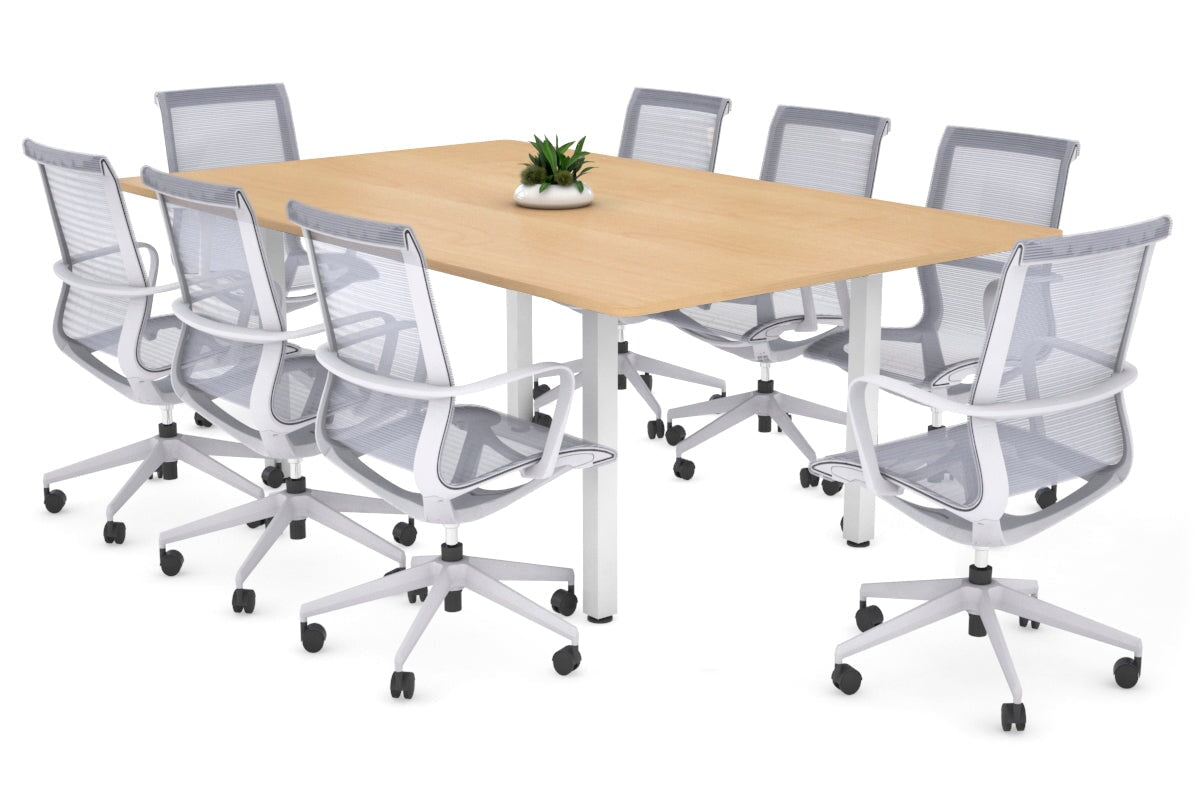 Modern Square Leg Boardroom Conference Table with Rounded Corners - 1800L x 1100W - Perfect for Office Meetings, Corporate Events & Professional Workspaces