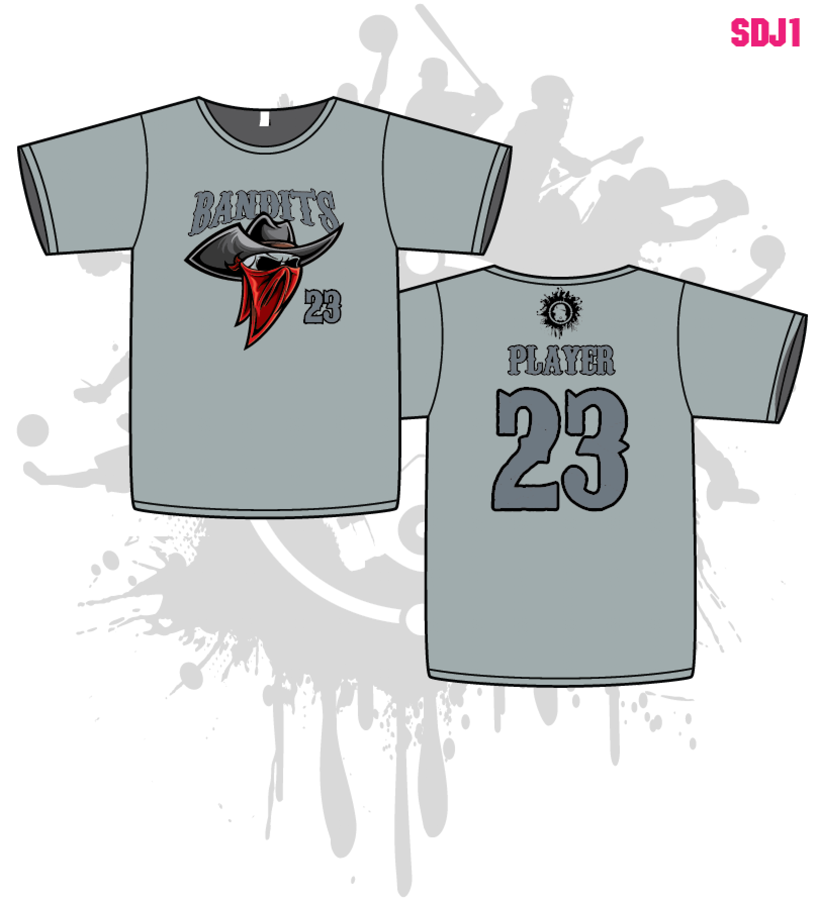 Bandits 10U Men's Sublimated Baseball Jersey - Breathable & Lightweight for Youth Baseball Games & Tournaments