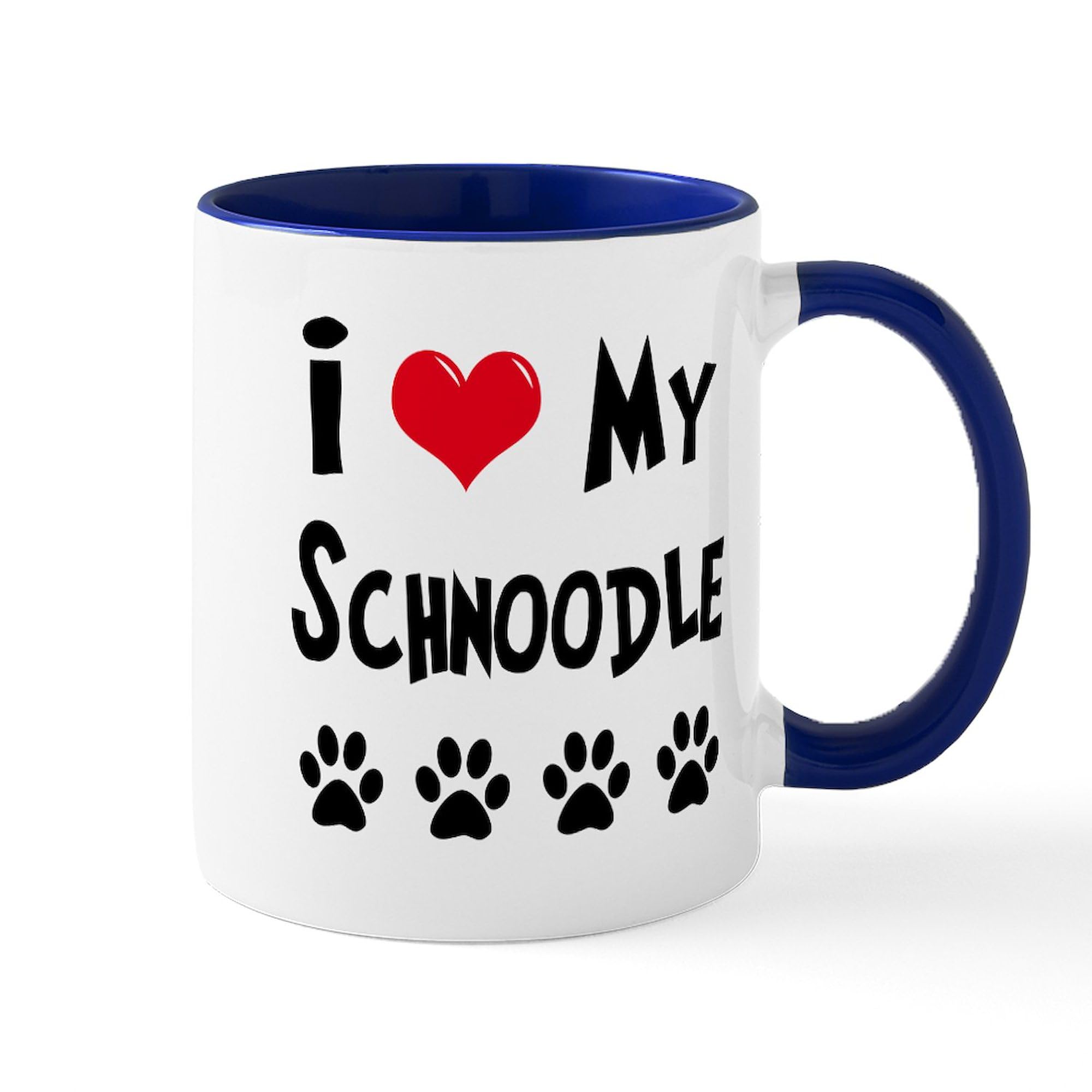 Schnoodle Dog Lovers 11 oz (325 ml) Ceramic Coffee Mug - Perfect for Hot Tea, Coffee & Hot Chocolate at Home or Office