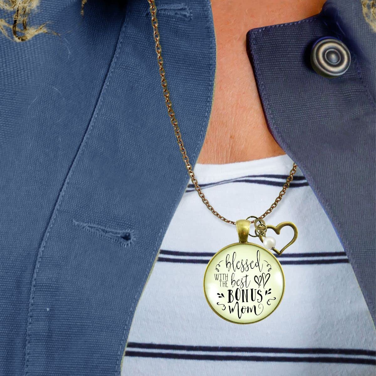 Best Bonus Mom Necklace - Meaningful Stepmom & Godmother Jewelry Gift for Mother's Day, Birthday & Appreciation | Elegant Symbolic Pendant for Special Women in Your Life