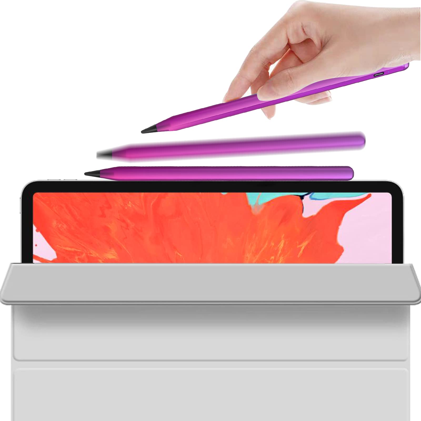 Premium Stylus Pen for iPad Mini 6/5th Gen & iPad 6/7/8/9th Gen - Magnetic Apple Pencil Alternative with Palm Rejection for iPad Air 3/4 & Pro 11/12.9 Inch - Perfect for Drawing, Note-Taking & Digital Art