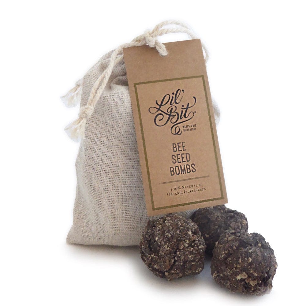 Lil' Bit Bee Seed Bombs - Wildflower Seeds for Pollinators | Attract Bees & Butterflies to Your Garden | Perfect for Eco-Friendly Planting & Backyard Habitats