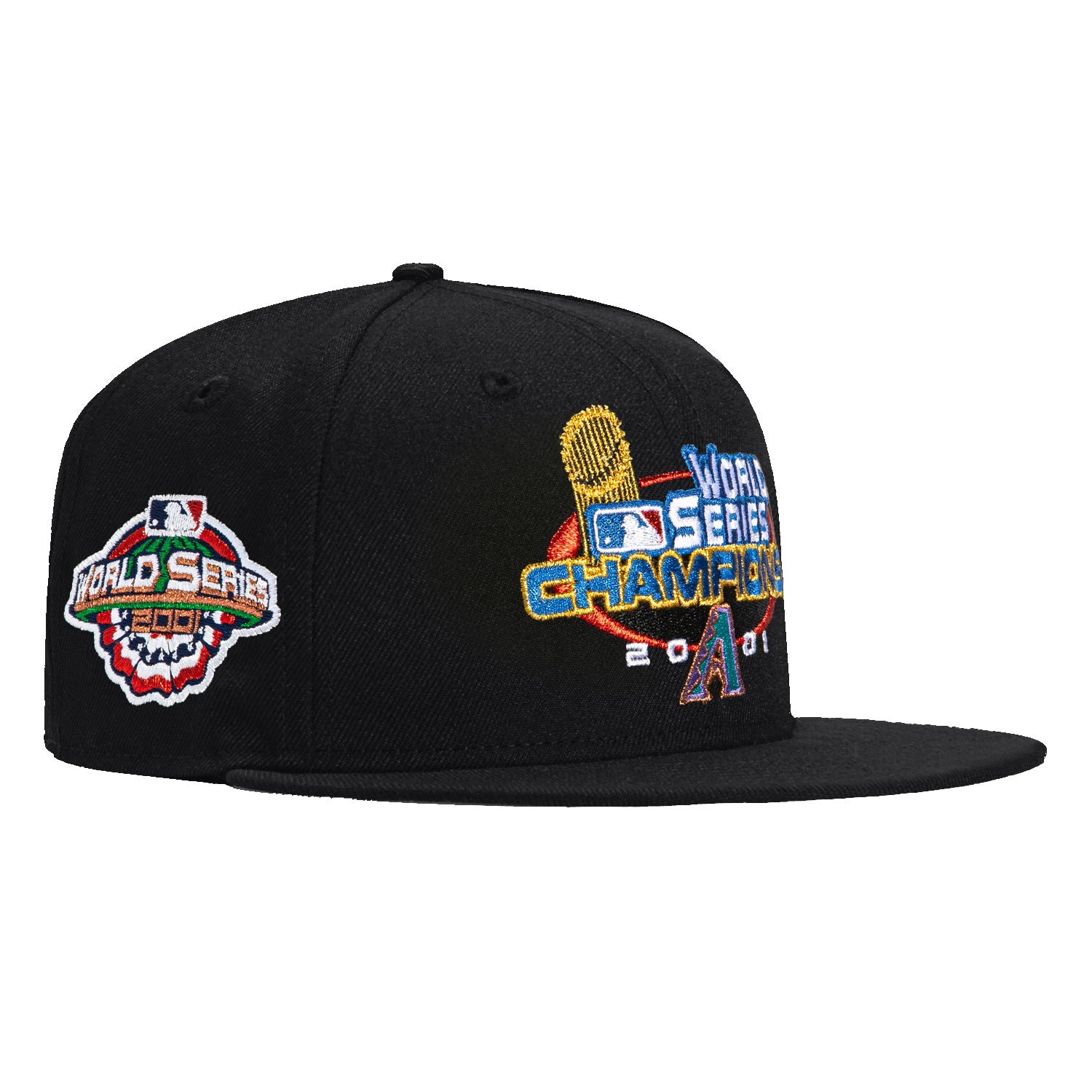 New Era 59Fifty Arizona Diamondbacks 2001 World Series Champions Snapback Hat with Patch - Black | MLB Baseball Fan Gear for Men & Women | Game Day, Collectible, Streetwear Fashion