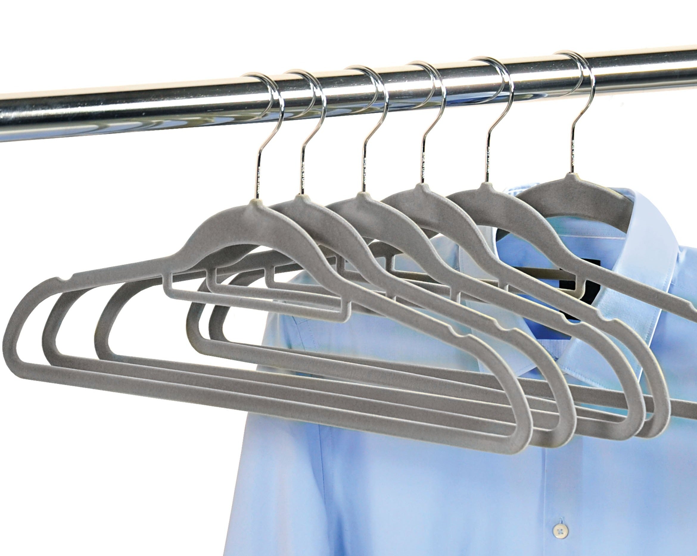 6-Pack Grey Coat Hangers - Heavy Duty Clothes Hangers for Closet Organization & Space Saving - Perfect for Home, Office, or Retail Use