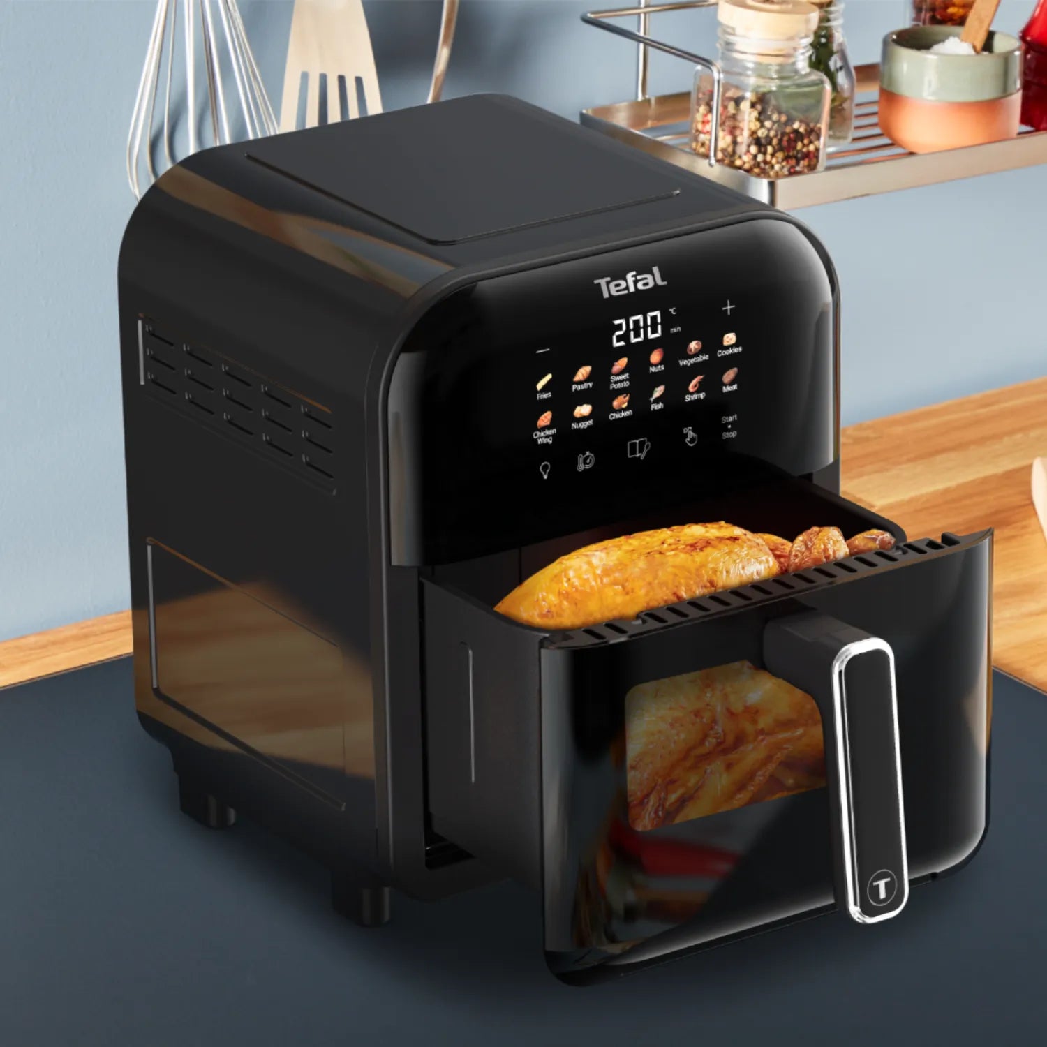 Tefal Easy Fry Vision Far Infrared Air Fryer 6L (EY8218) - Healthy Oil-Free Cooking for Family Meals, Snacks & Quick Dinners
