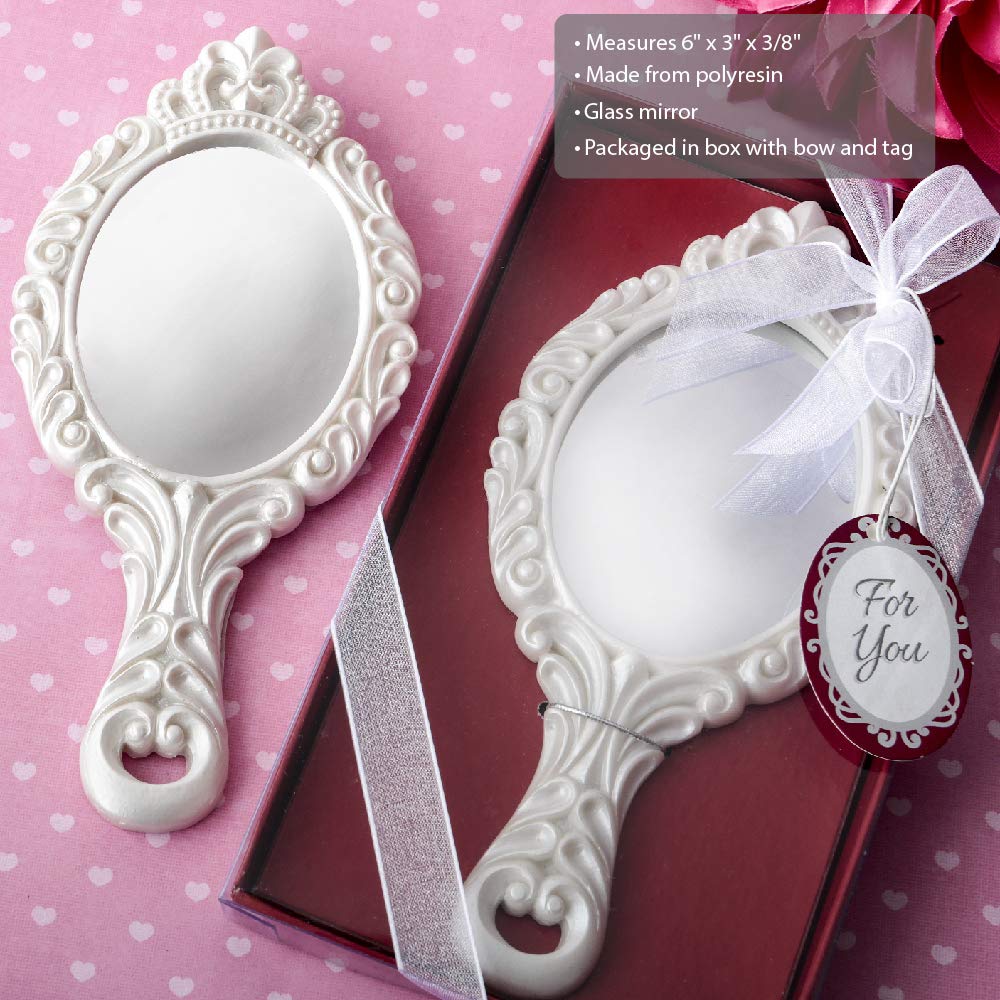Royal Princess Themed Hand Mirror - Elegant Ornate Design for Weddings, Birthday Parties & Bridal Showers - Bulk Pack of 96 - Perfect Party Favors & Gift Ideas