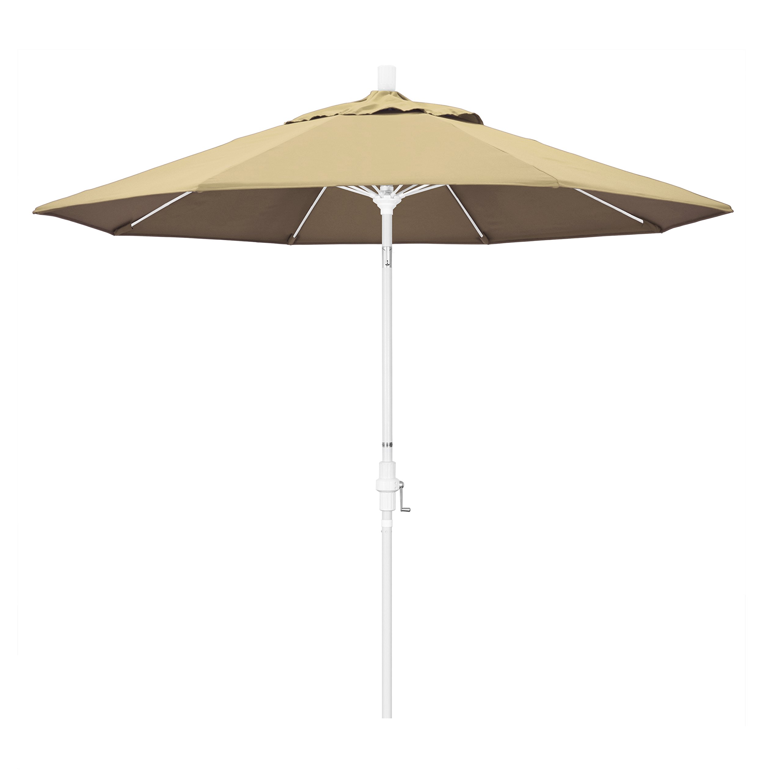 California Umbrella GSCUF908170-SA22 9-Foot Round Patio Umbrella with Aluminum Pole & Fiberglass Ribs - Beige - Perfect for Outdoor Dining, Poolside Lounging, and Backyard Shade