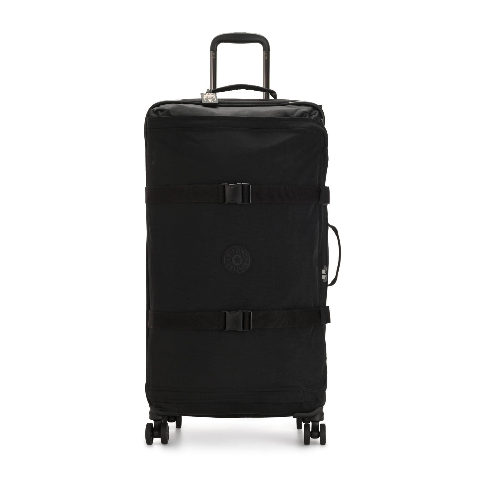 Kipling Spontaneous Large Rolling Luggage - Black Noir | Lightweight Expandable Suitcase with Wheels for Travel, Business Trips & Vacations