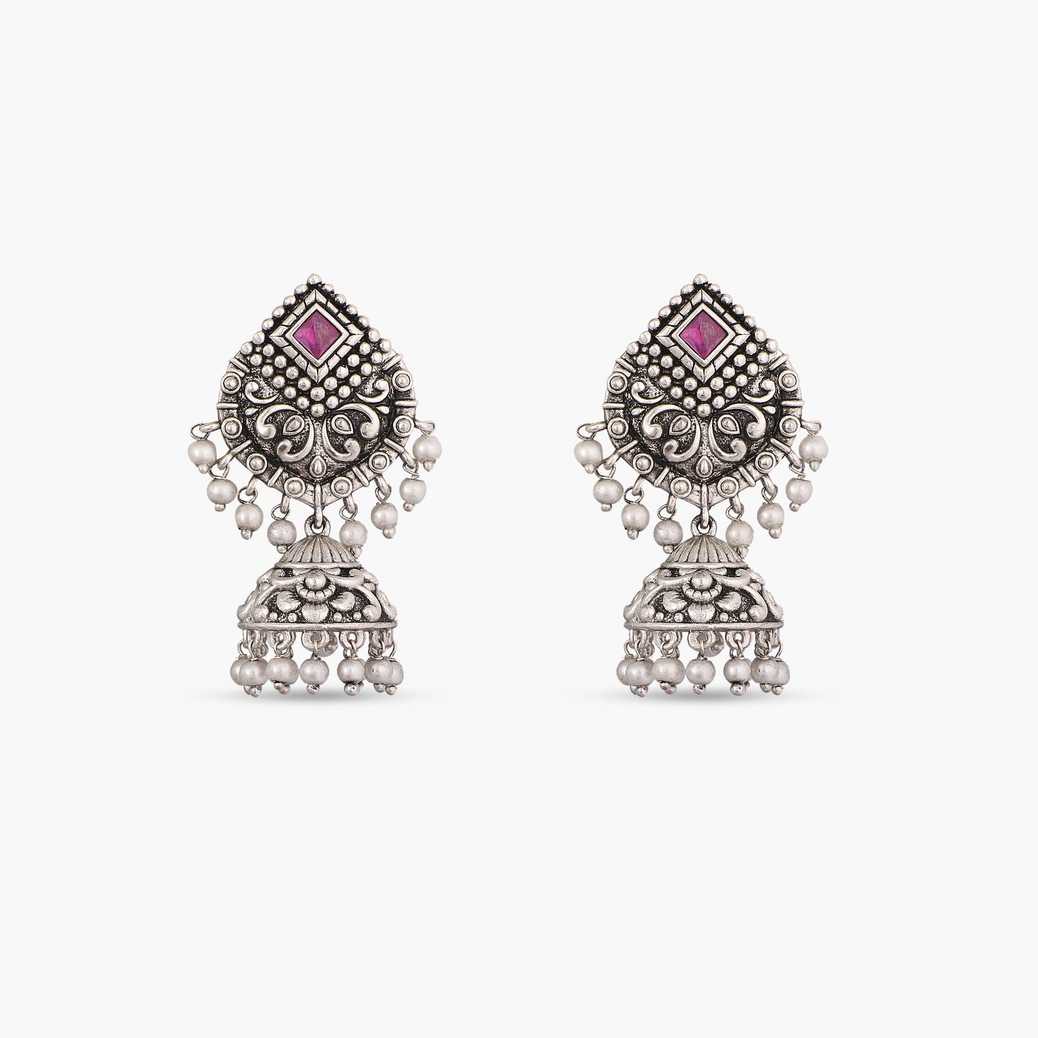 Maati Classic Antique Oxidized Jhumki Earrings | Traditional Indian Ethnic Jewelry | Perfect for Weddings, Festivals & Cultural Events
