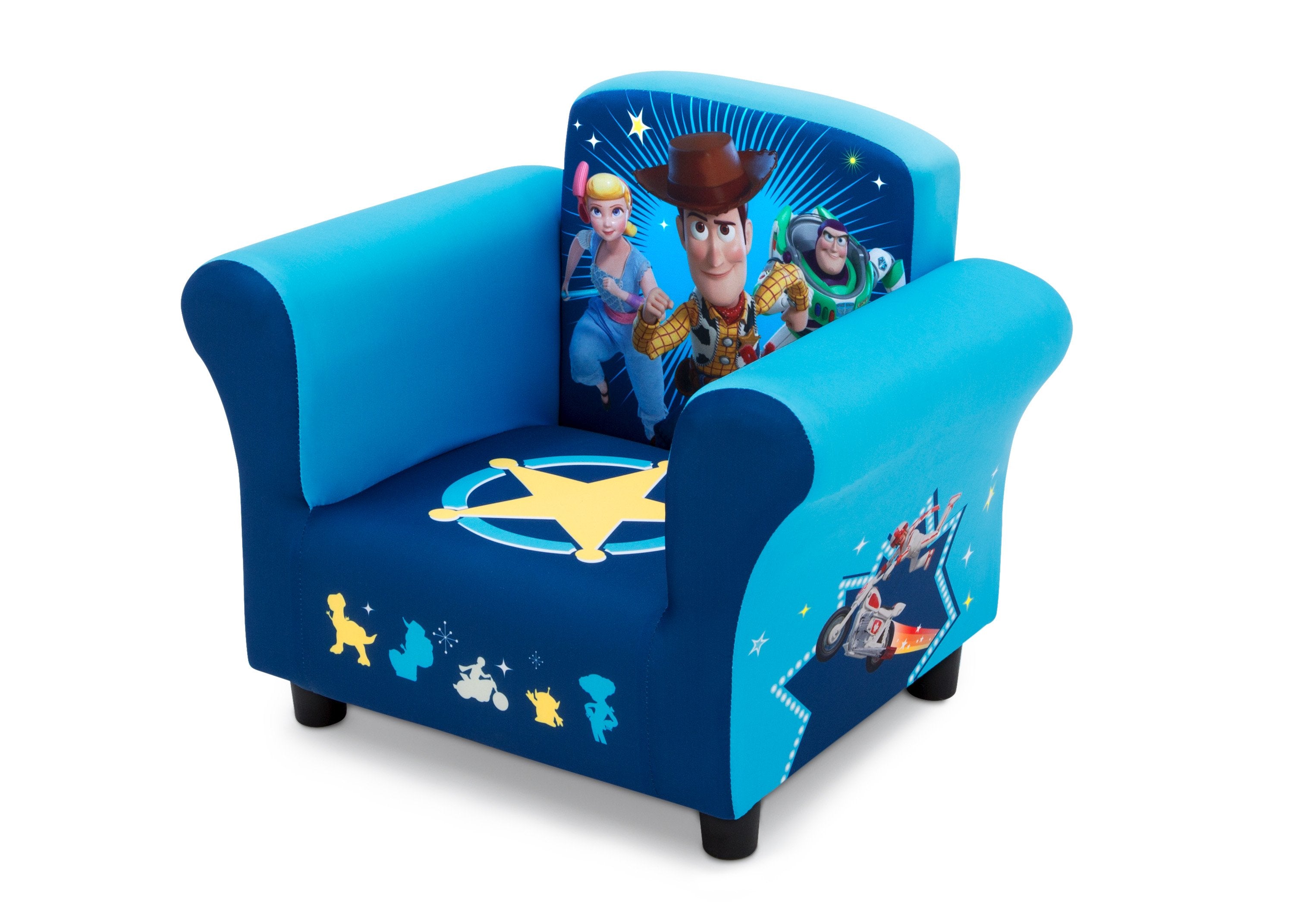 Toy Story 4 Kids Upholstered Chair - Soft Comfortable Character Themed Seat for Children's Bedroom, Playroom & Reading Nook | Disney Pixar Movie Inspired Furniture