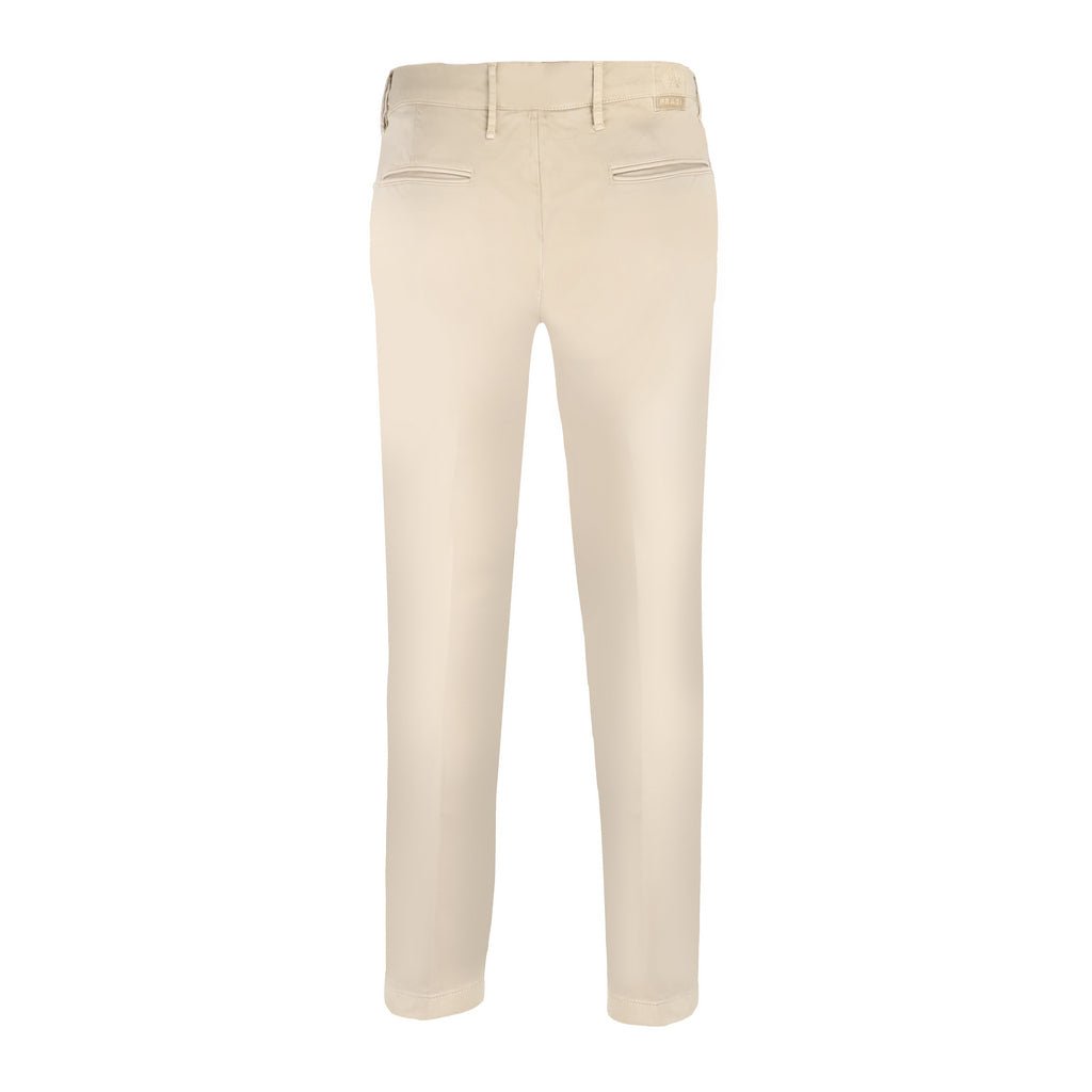 FRADI Stretch Chino Pants for Men - Comfortable Satin Cotton Blend, Beige Color - Perfect for Office, Casual Wear & Travel