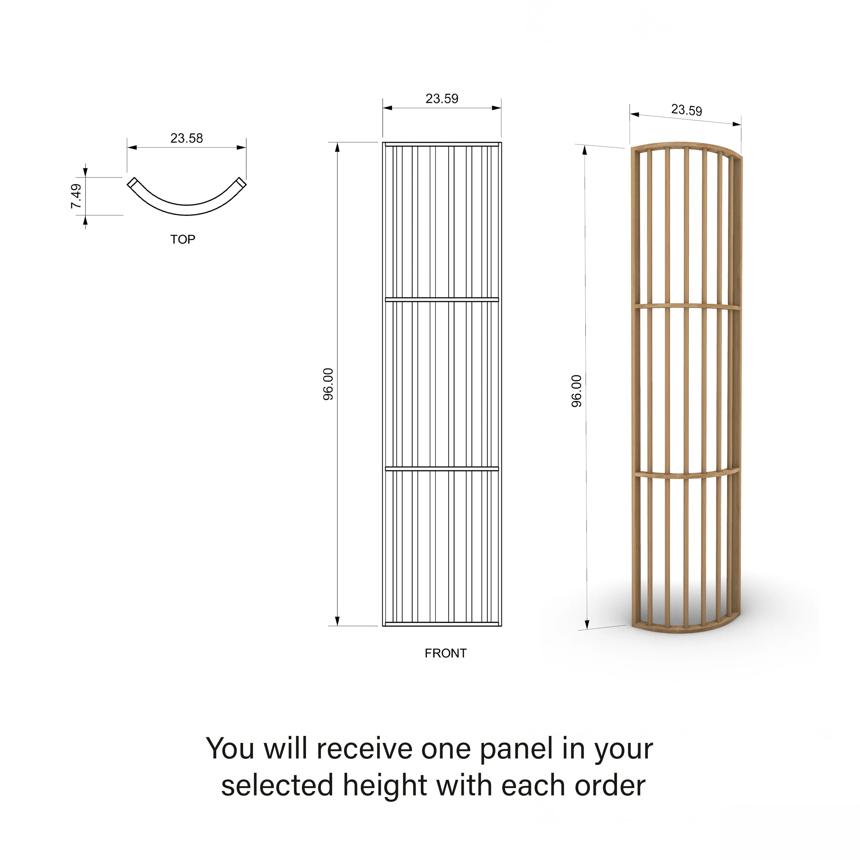 Modern Curved Slat Room Divider - Stylish Wooden Partition Screen for Home & Office Decor - Perfect for Living Rooms, Bedrooms, and Workspaces
