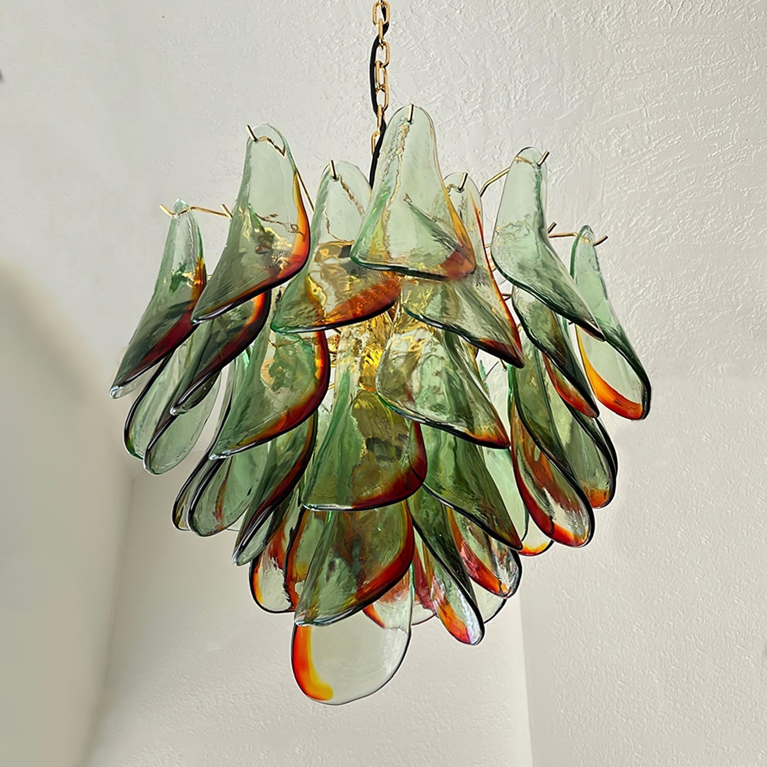 Elegant Marielle Murano Glass Chandelier - Handcrafted Italian Lighting Fixture for Dining Room, Living Room & Bedroom Decor