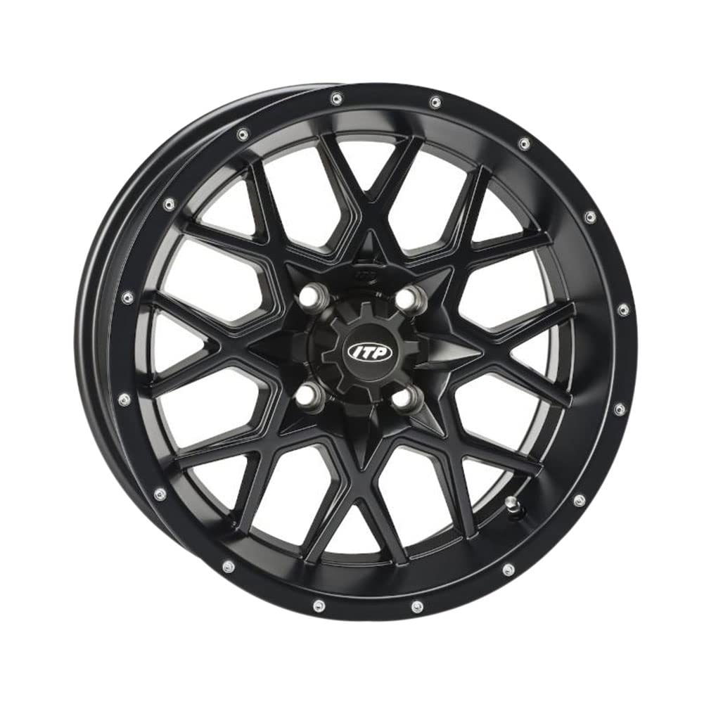 ITP Hurricane 12x7 5.0+2.0 Matte Black Wheels for Kawasaki MULE 4010 TRANS 4x4 (2009-2018) - Durable ATV/UTV Wheels for Off-Road Adventures & Farm Work