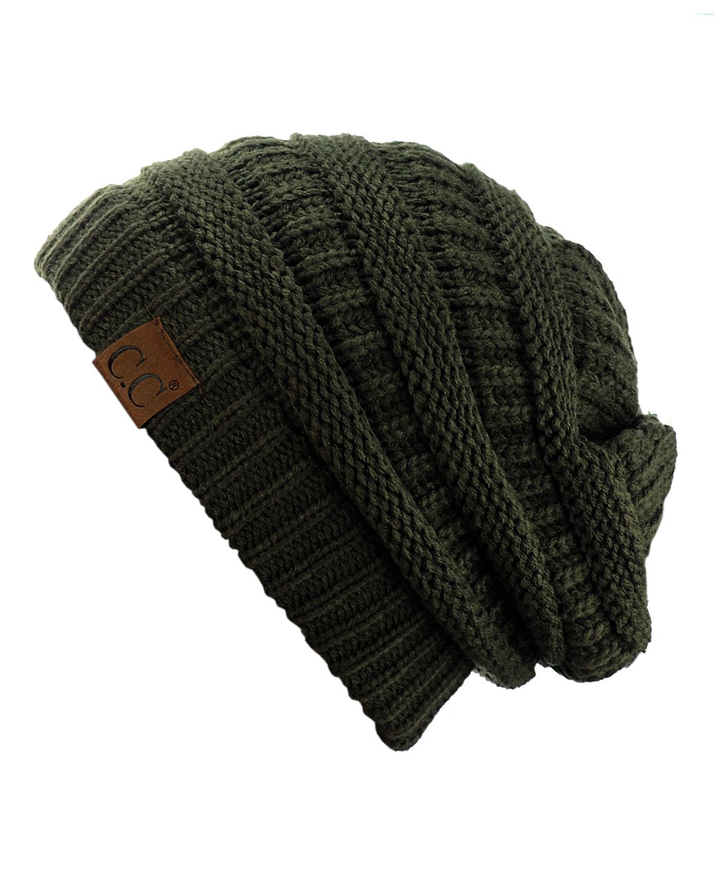 Trendy Chunky Cable Knit Beanie - Soft Stretch Warm Winter Hat for Women & Men - Perfect for Skiing, Snowboarding & Outdoor Activities