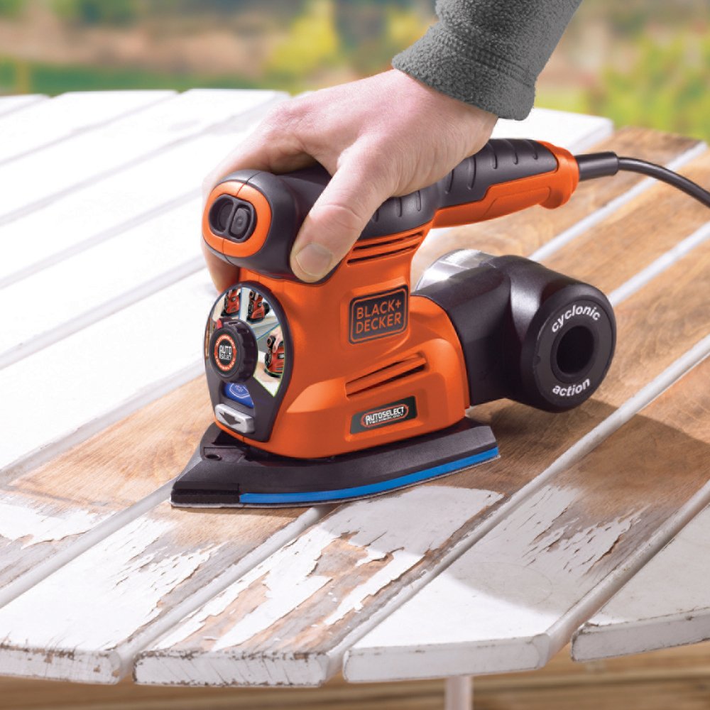KA280K 4-in-1 Multi Sander - 220W Electric Sander with 240V Power - Sanding Machine for Woodworking, Metal Polishing & DIY Home Projects