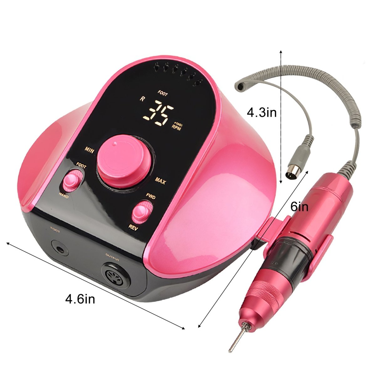 45W Professional Nail Drill Machine 35000 RPM - Salon Grade Electric Nail File for Acrylic, Gel & Natural Nails - Perfect for Home & Professional Manicure/Pedicure