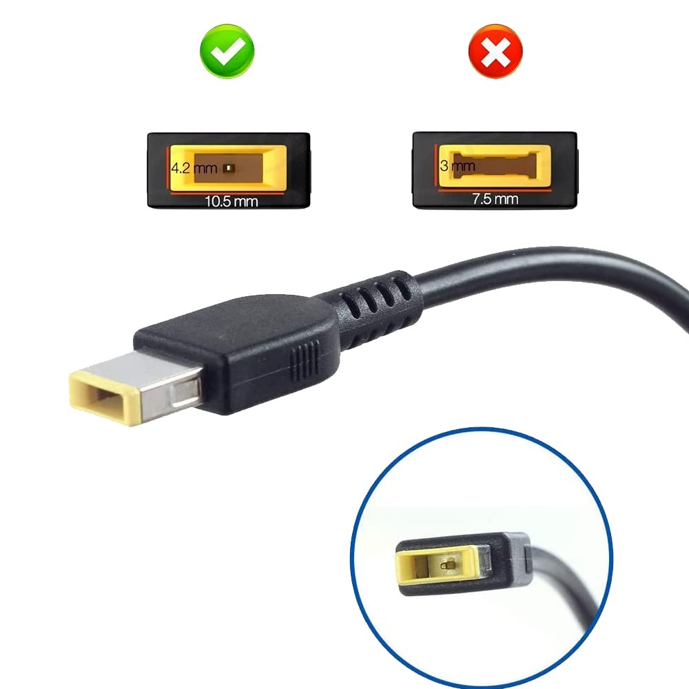 45W Fast Car Charger Adapter for Lenovo Yoga, ThinkPad X1 Carbon, Helix, Edge - 20V 2.25A USB-C Laptop Charger - Perfect for Travel, Business Trips & On-the-Go Charging