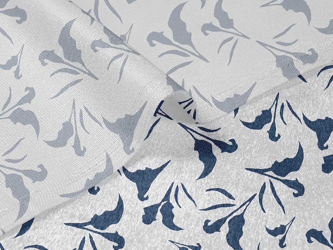 oneOone Velvet White Floral Printed Fabric by The Yard - 58 Inch Wide for DIY Clothing, Sewing Supplies & Home Decor Projects | Perfect for Dresses, Curtains & Crafting