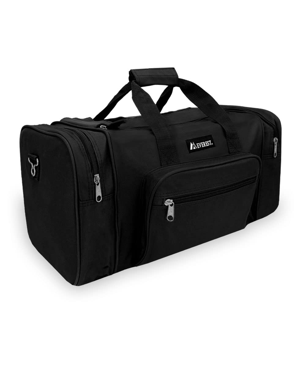 Everest Classic Gear Bag - Small Black Carry-On Luggage for Travel, Gym & Work | Durable & Lightweight Backpack Alternative