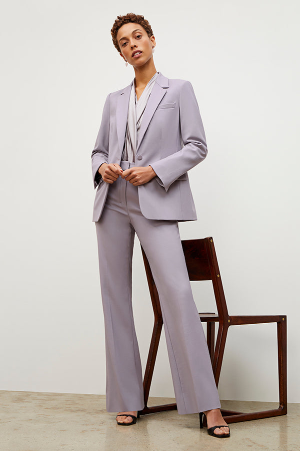 Horton Pant - Washable Wool Twill Pants for Women | Light Lilac | Comfortable Office Wear & Casual Outfits