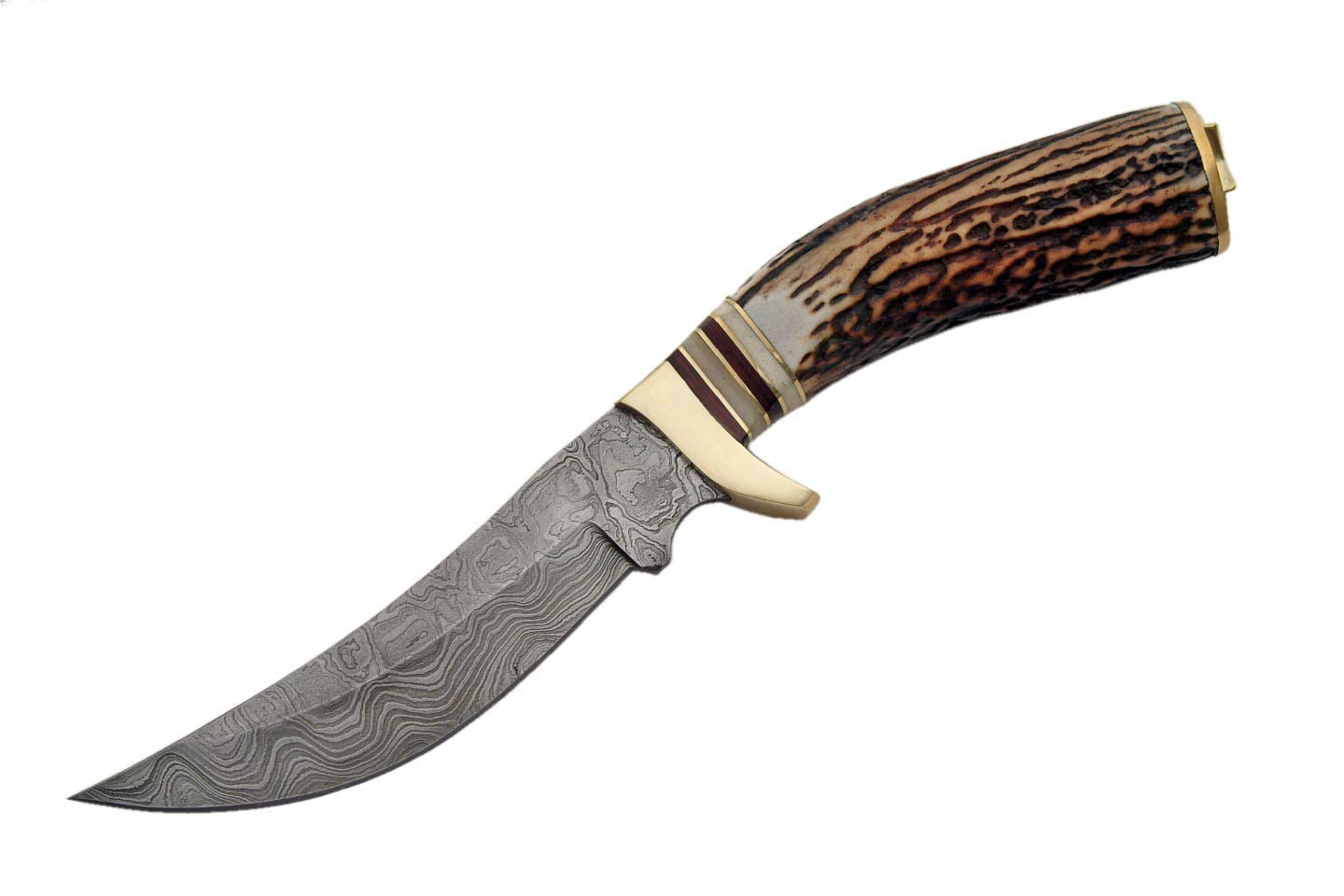 Premium Damascus Steel Mountain Hunter Knife - Handcrafted Hunting & Outdoor Survival Tool - Perfect for Camping, Hiking & Bushcraft Adventures