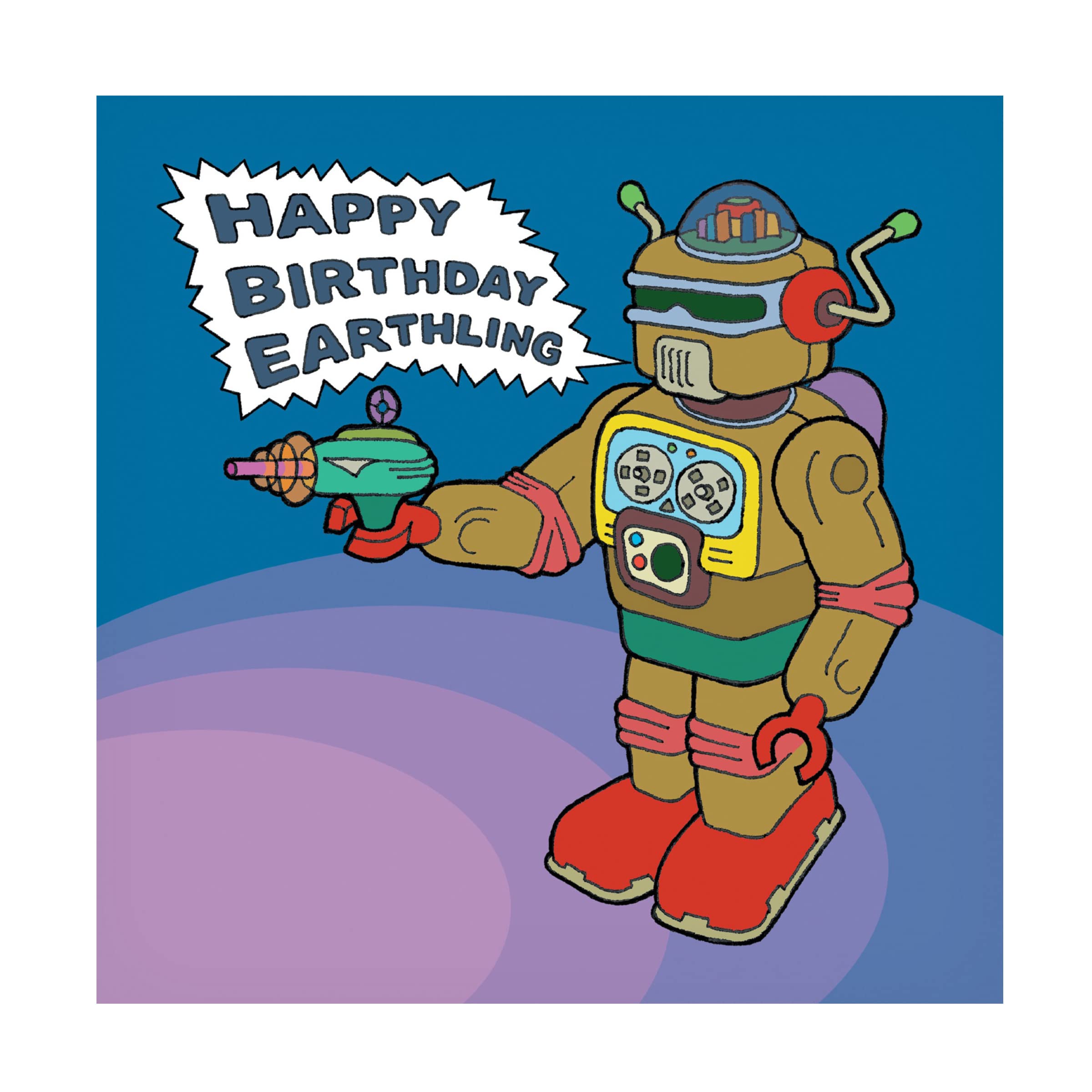 Trademark Fine Art 'Ray Gun Bot' Canvas Wall Art by Duncan Wilson - Perfect for Modern Home & Office Decor