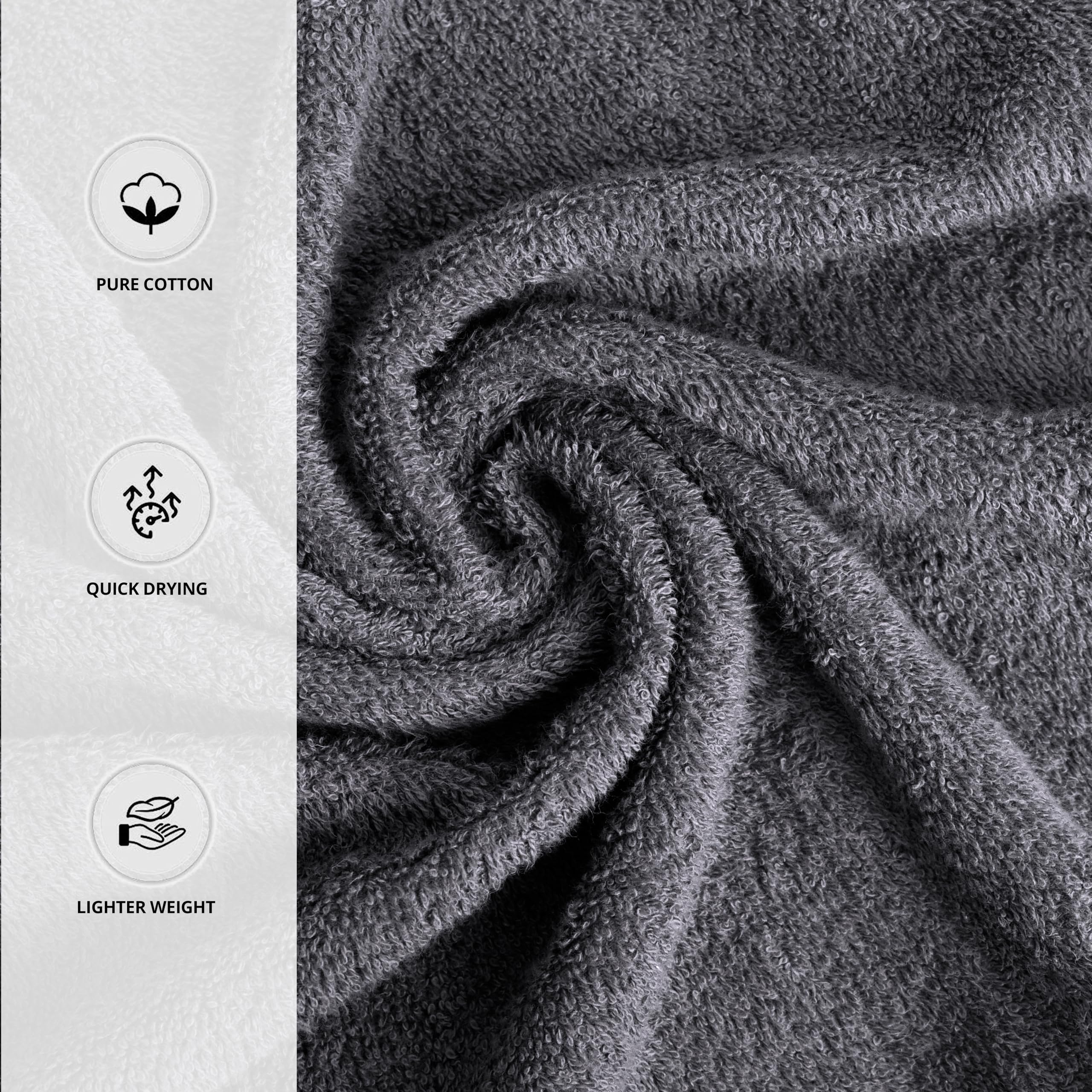 Premium 6-Pack 100% Cotton Hand Towels - Ultra Soft, Quick Dry & Highly Absorbent (16