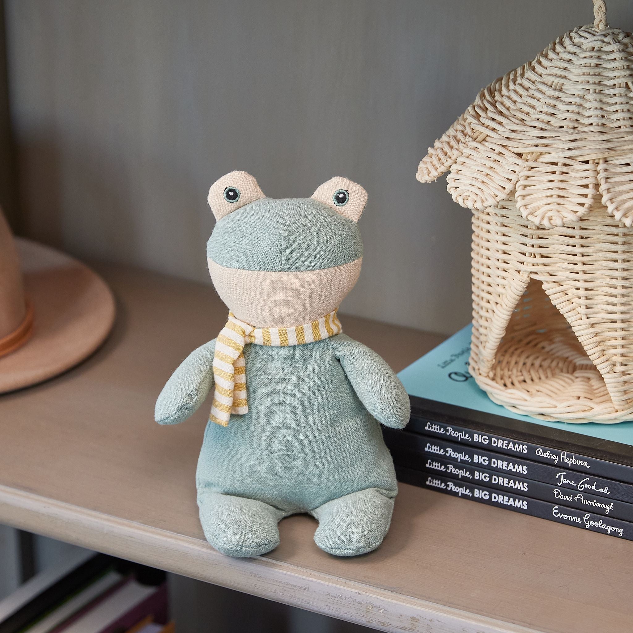 Forrest the Frog Plush Toy - Soft & Cuddly Stuffed Animal for Kids, Perfect for Bedtime, Playtime & Gifts | Adorable Nursery Decor & Comfort Companion