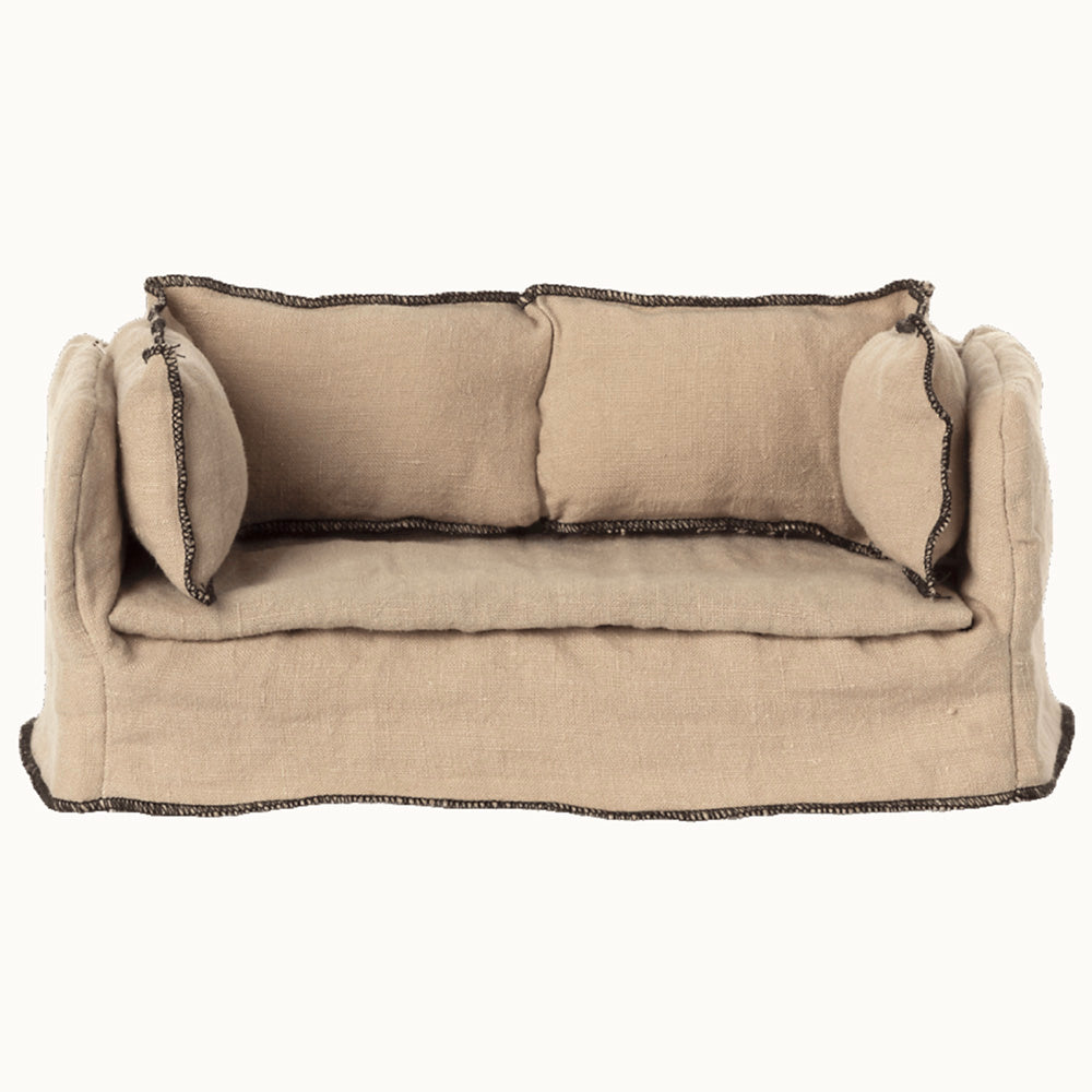 Maileg Miniature Couch - Tiny Dollhouse Sofa for 1:12 Scale Dolls - Perfect for Dollhouse Decor & Kids Pretend Play