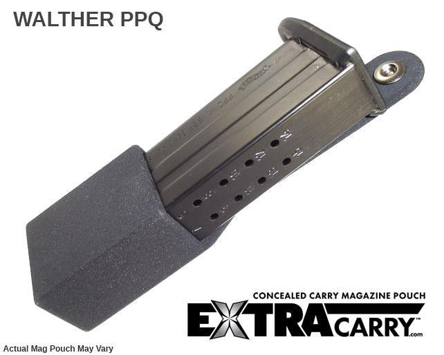 Walther PPQ 9mm 15 Round Magazine Pouch - Tactical Gun Accessories for Range Shooting & Concealed Carry | Durable Nylon Holster for Pistol Magazines