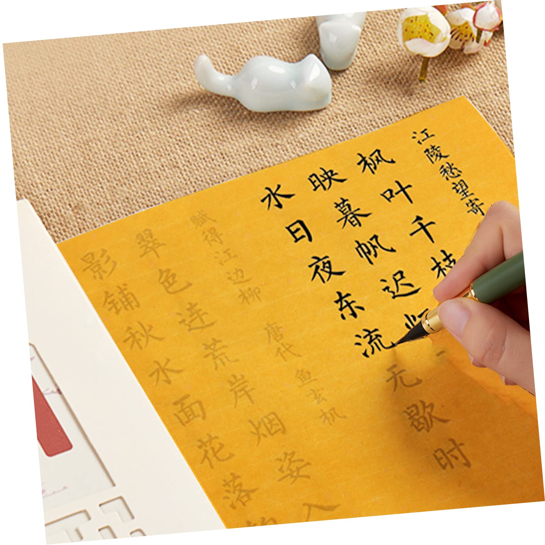 COHEALI Gold Rice Paper Roll for Chinese Calligraphy & Sumi Ink Painting - Premium Xuan Paper for Brush Writing, Valentine's Day Art Projects - Ideal for Traditional Scrolls, DIY Decor, and Gift Wrapping