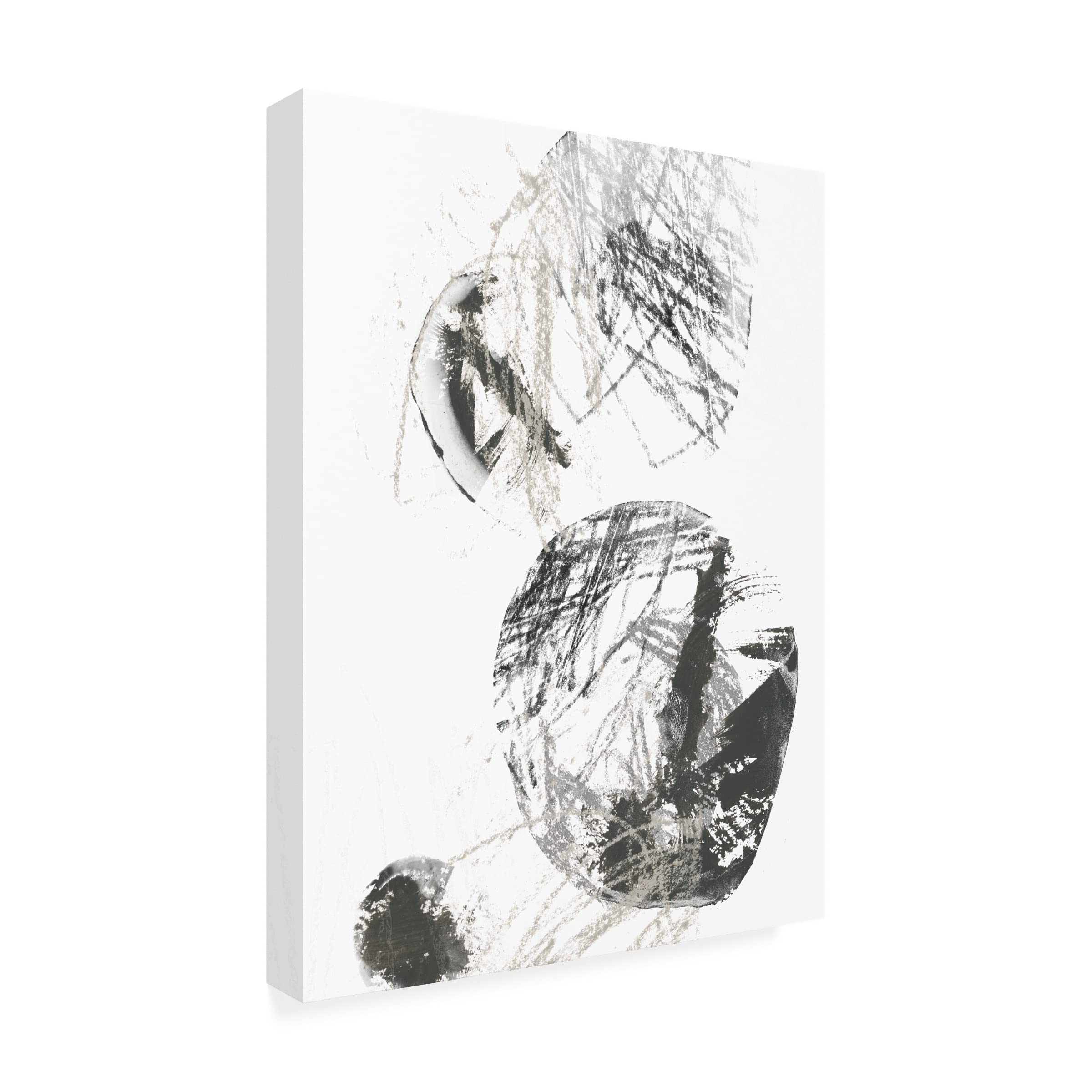 Trademark Fine Art 'Scribble Stones IV' Abstract Canvas Wall Art by June Erica Vess - Perfect for Modern Living Room, Office & Bedroom Decor
