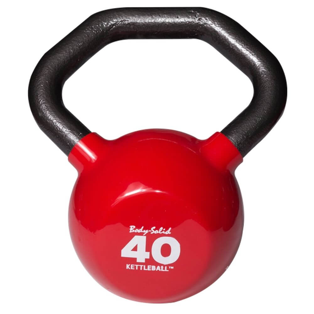 Body Solid Vinyl Dipped Kettlebells KBL - Premium Home Gym Equipment for Strength Training, CrossFit & Functional Fitness Workouts