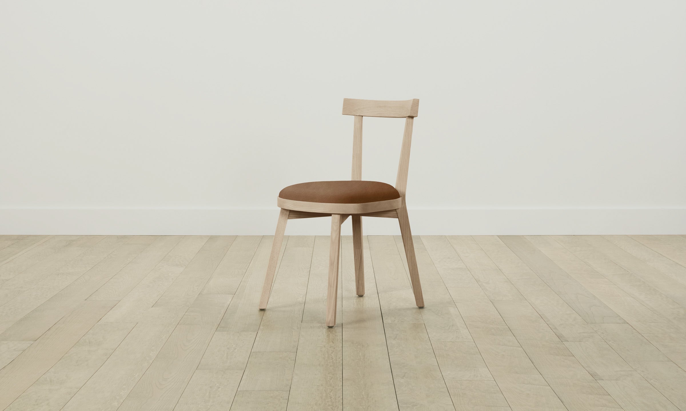 Allen Dining Chair - Premium Tuscan Leather in Cognac Brown - Perfect for Kitchen, Dining Room & Office Decor