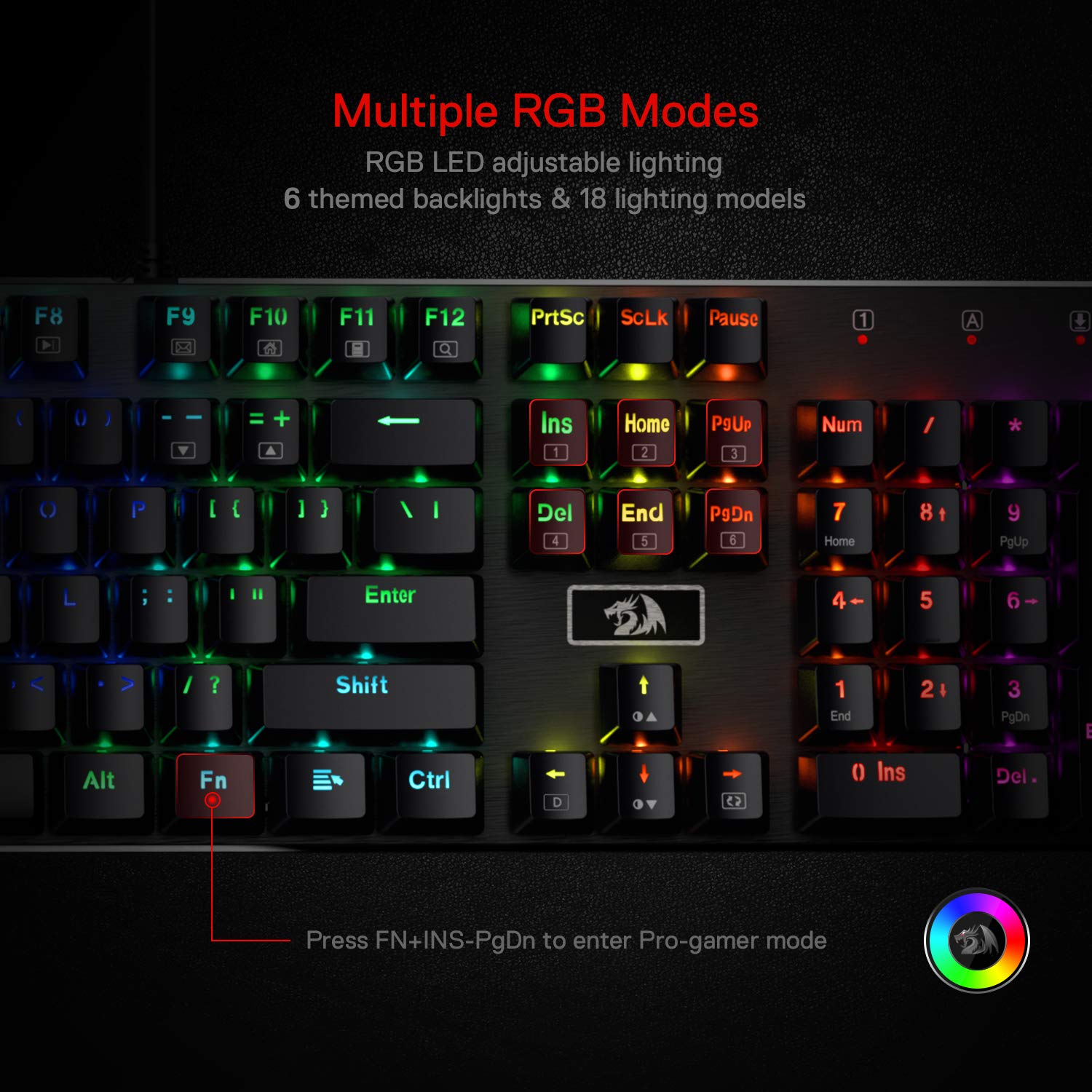 Redragon K556 RGB Mechanical Gaming Keyboard & M810 Pro Wireless Gaming Mouse Combo - Perfect for PC Gaming, Streaming, and Esports Tournaments