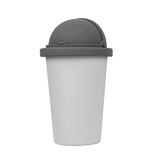 MoreChioce Leakproof Car Trash Can with Lid - Mini Vehicle Garbage Bin for Car, Office, Home & Travel - Dustproof Cup Holder Trash Container - Perfect for Road Trips, Commuting & Workspace Organization (Gray)