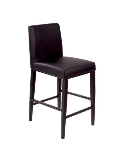 Black Erika Stool - Modern Bar Stool with Comfortable Seating for Kitchen Island, Breakfast Nook & Home Decor