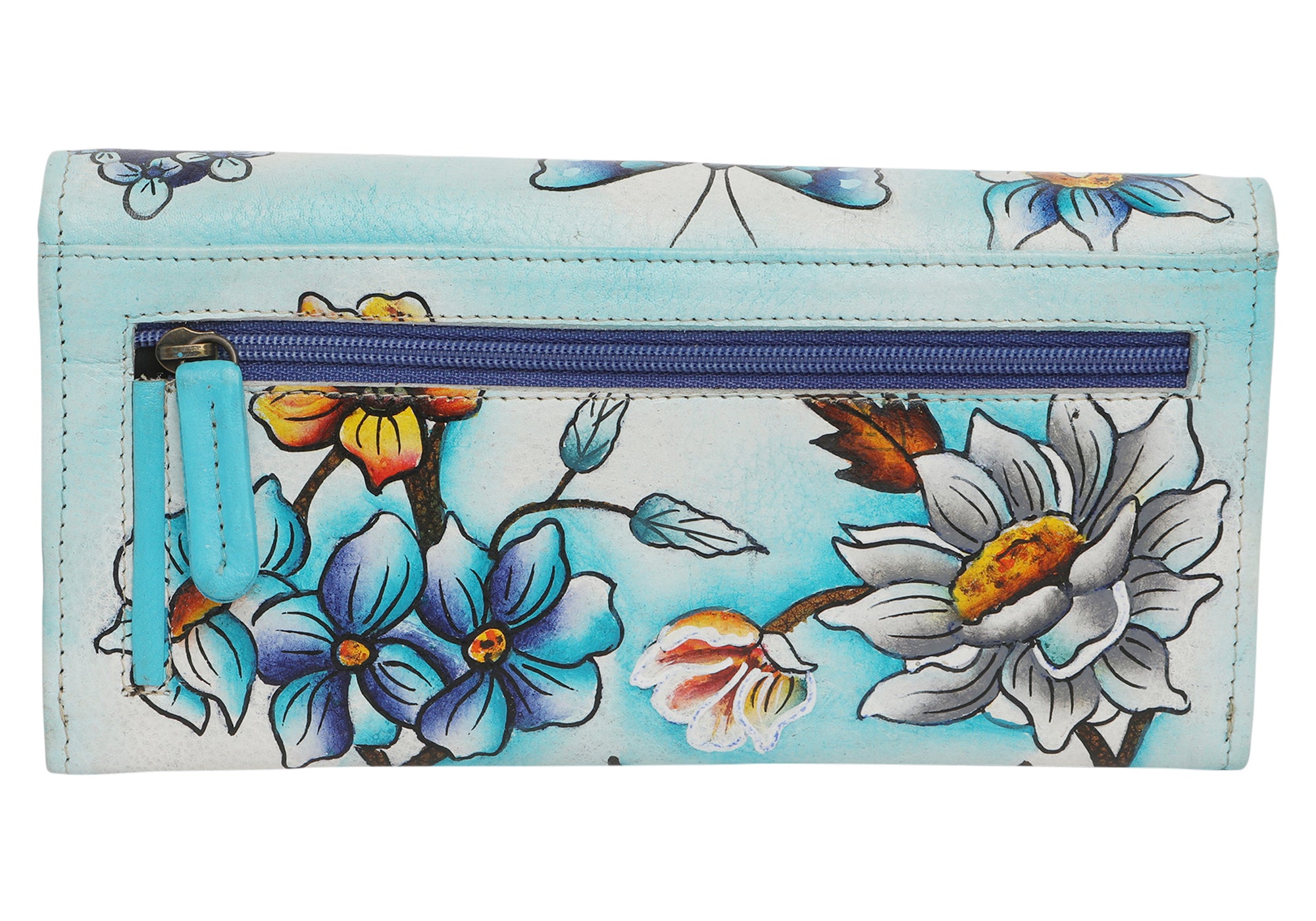 Modapelle Women's Genuine Leather Hand-Painted Wallet 3162 - Stylish & Durable for Everyday Use, Travel, and Gifts
