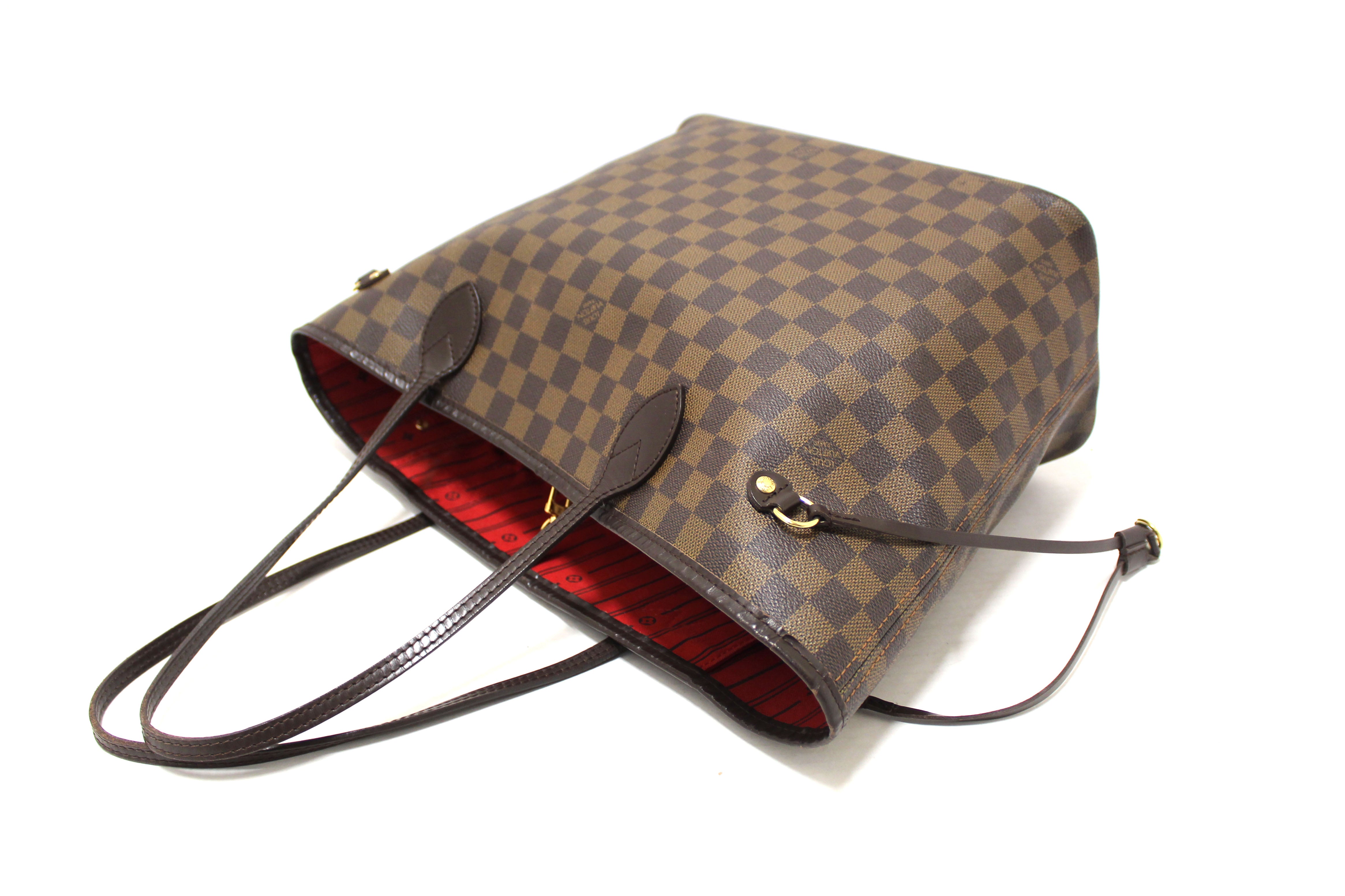 Authentic Louis Vuitton Damier Ebene Neverfull MM Shoulder Tote Bag - Luxury Designer Handbag for Women, Perfect for Work, Travel & Shopping
