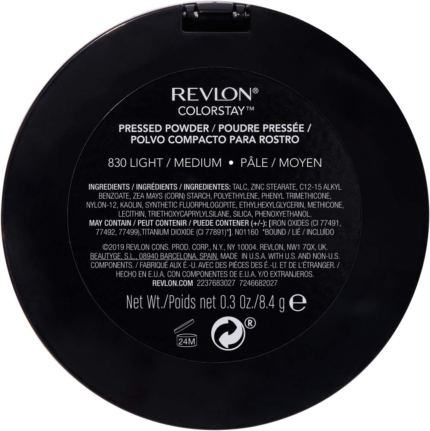 Revlon ColorStay Pressed Powder - Light Medium (830) 8.5g, Oil-Control & Long-Lasting Makeup for All-Day Wear - Perfect for Oily Skin & Touch-Ups On-The-Go